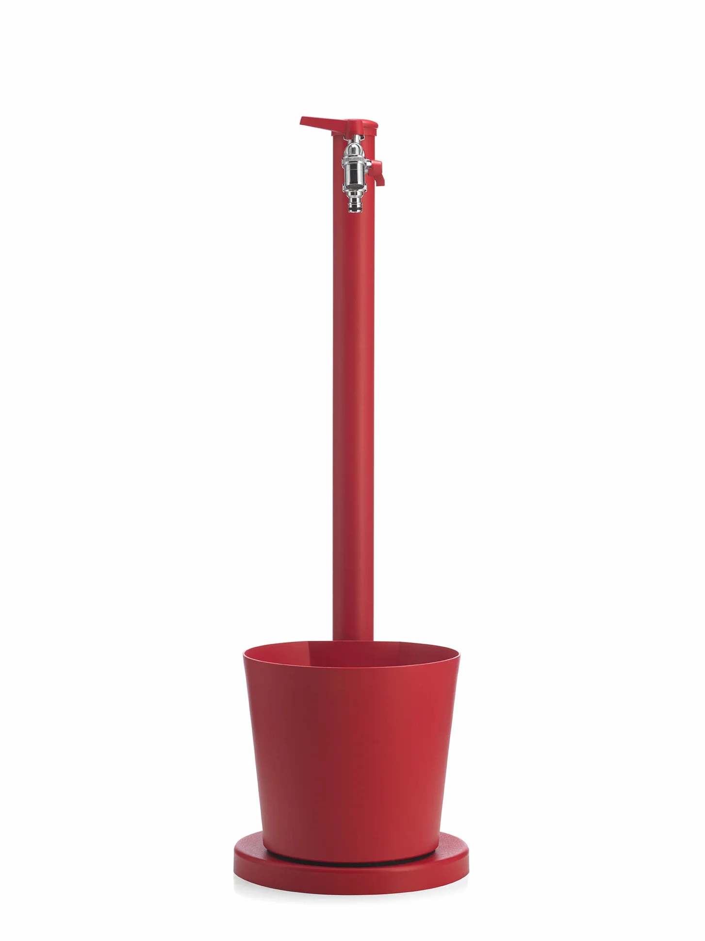 Belfer 42SRV Fontana da Giardino a Colonna con Vaschetta in Alluminio con Scarico Doppio Rubinetto Aeratore e Attacco Rapido