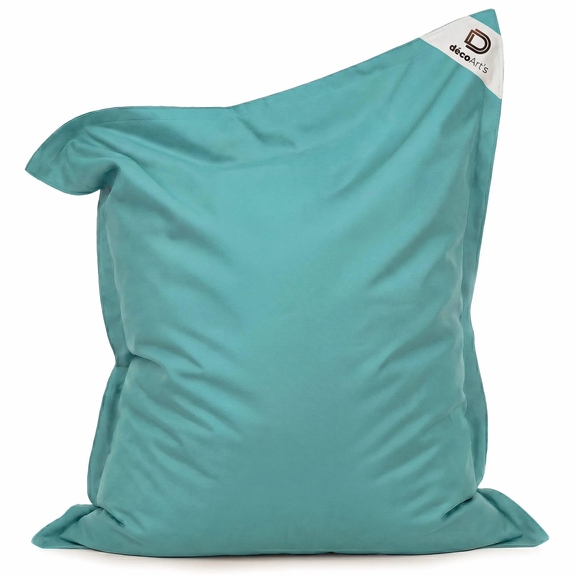 Fodera per pouf gigante XXL 180 x 140 cm blu caraibico resistente ai raggi UV sfoderabile