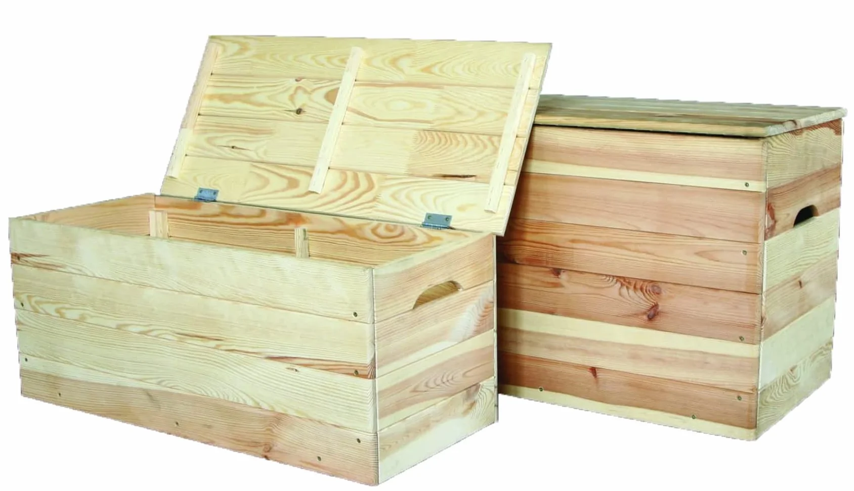 Cassapanca baule legno di pino giardino esterno cm 73x35x33 h