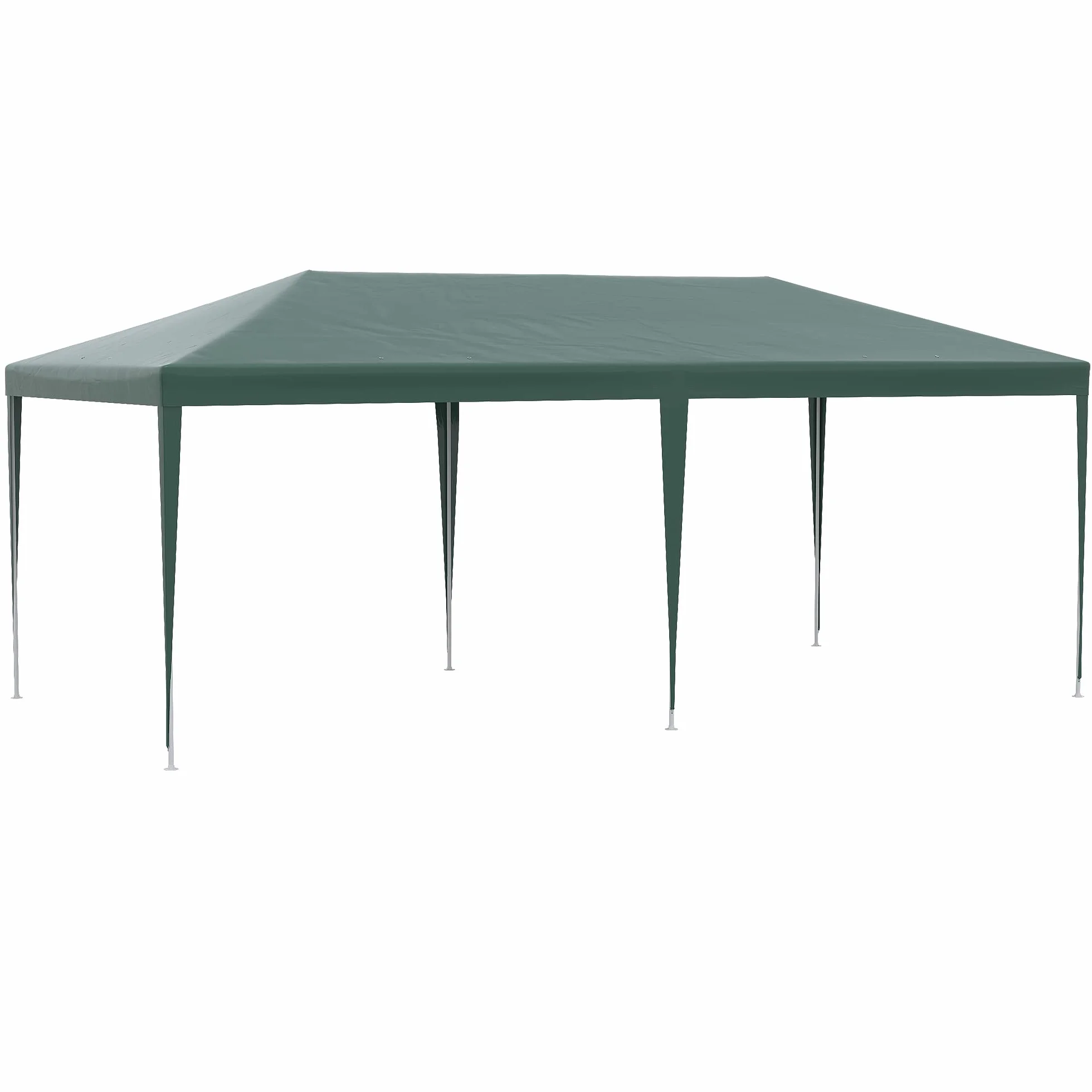 Outsunny Gazebo Giardino 6x3m Acciaio PE Protezione UV Pareti Rimovibili Finestre Verde