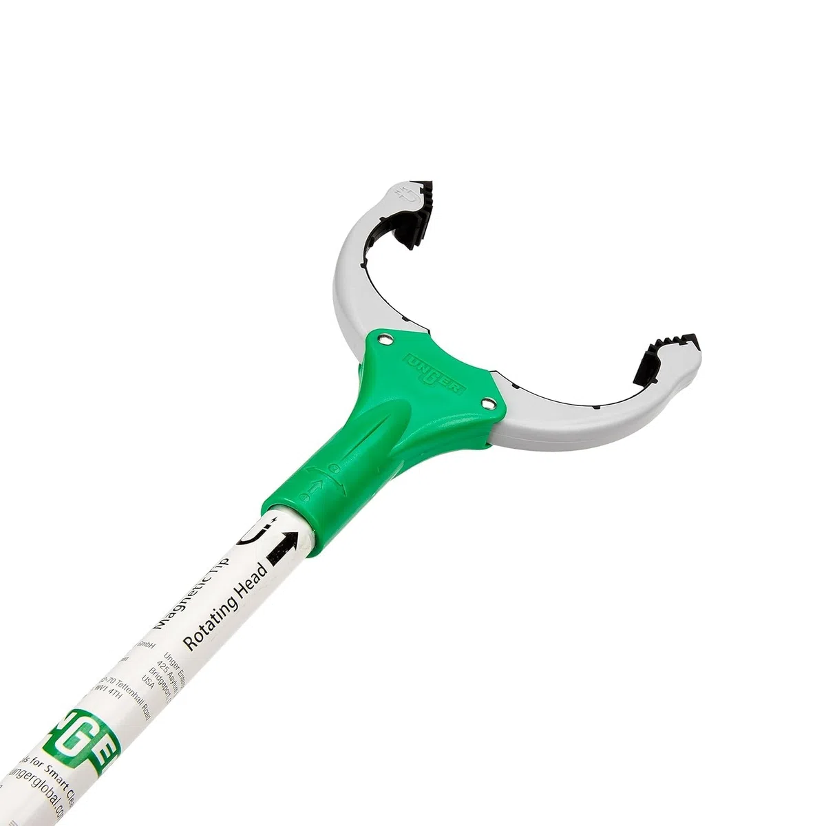 UNGER NiftyNabber Trigger Pinza multiuso (lunghezza 93 cm, Pinza per rifiuti, con punta magnetica, testa di presa girevole a 360°, molto robusta) NT090