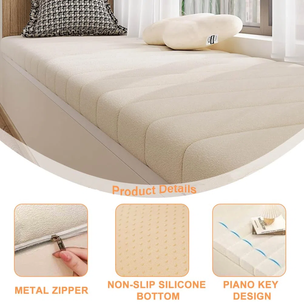 Generico Cuscino per Panca Interni 4,5 Cm Spesso Cuscino per Seduta120/150/100x40 Cm 90 X 30 Cm Antiscivolo Rettangolare Cuscini per Panca per Ingresso Finestra a Bovindo Patio,Marrone,30x180cm