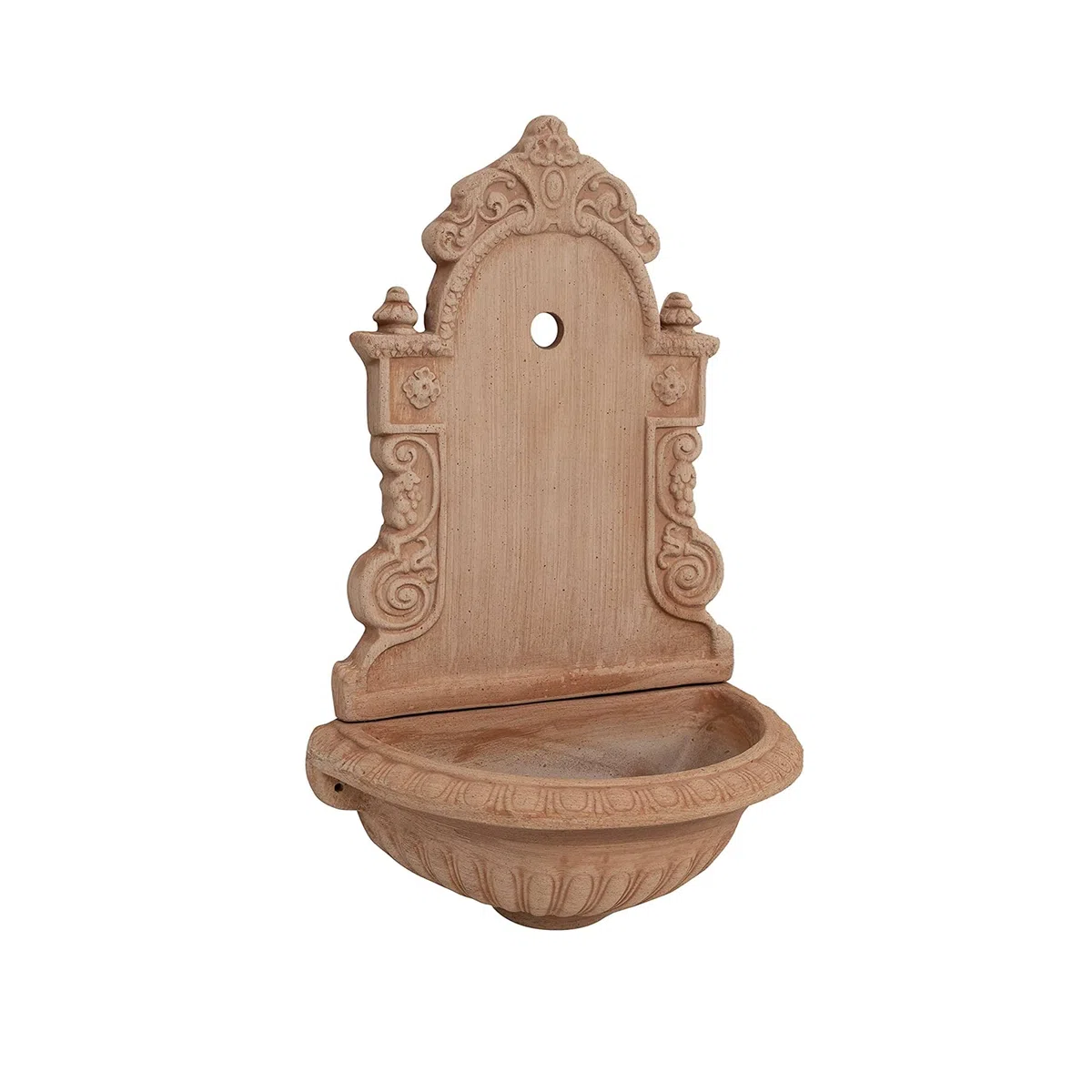 Fontana da giardino a muro Fontana terracotta 65x40x25 cm Made in Italy
