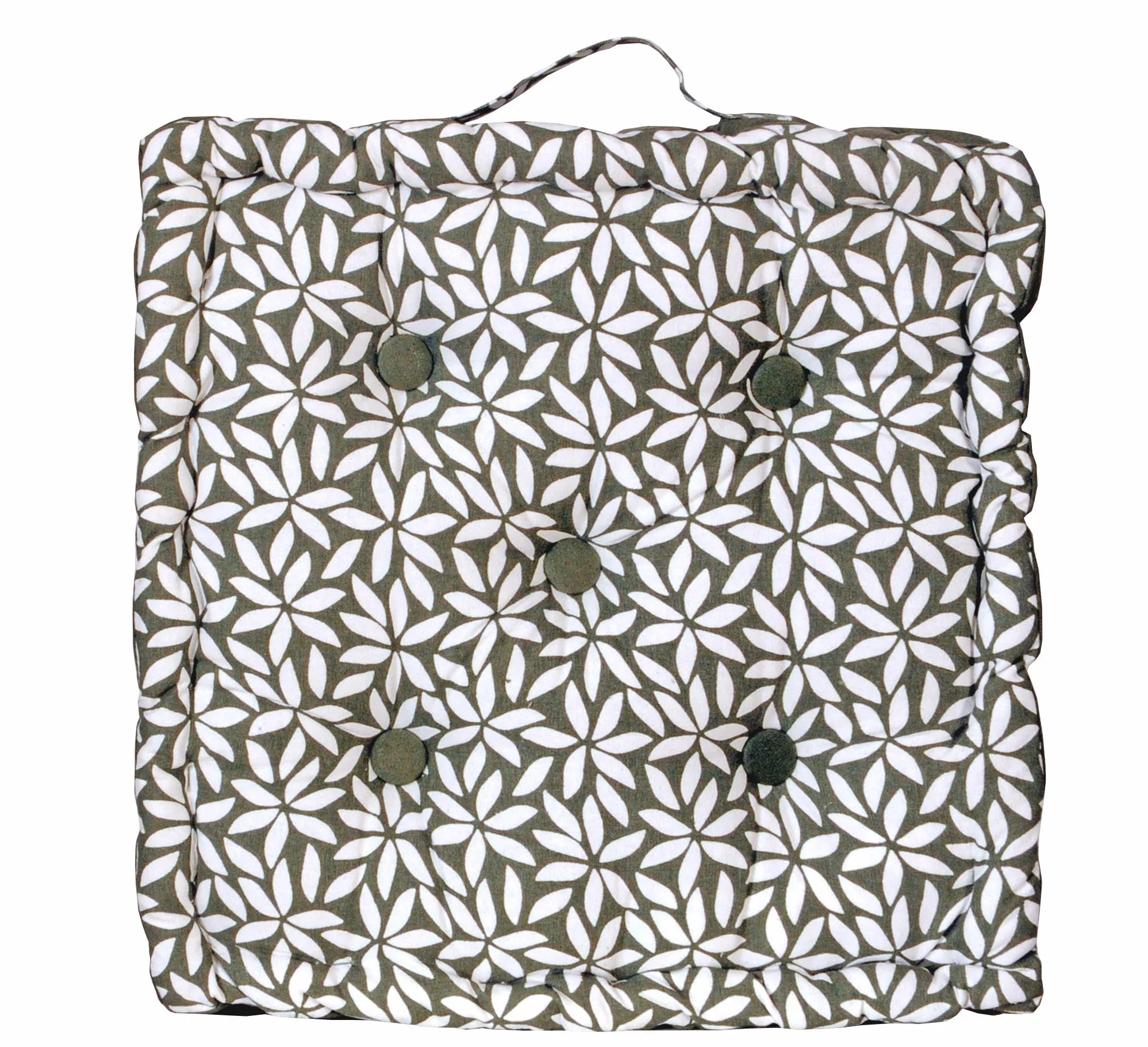 Atout Ciel Cuscino da pavimento 40 x 40 cm con manico, cachi