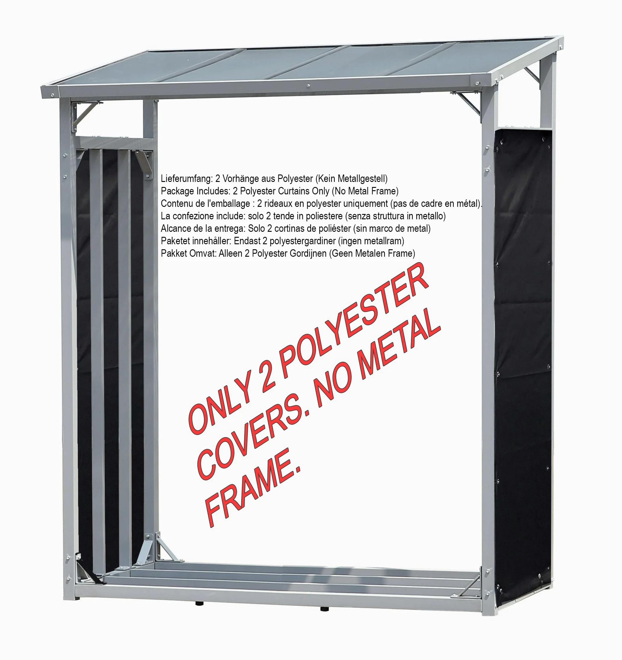 Set di Protezione dalle intemperie 66 x 108 cm 70 x 145 cm 2 Lati per mensole Legna da ardere