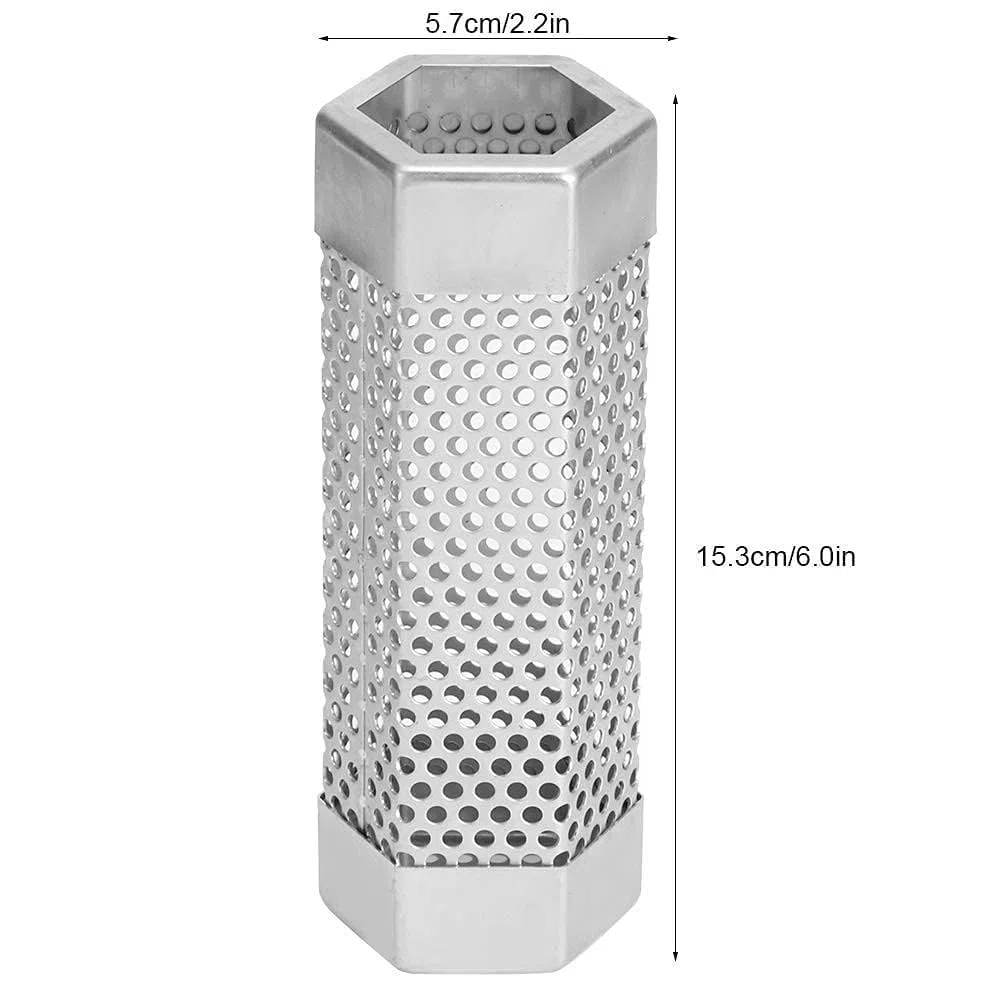 Tubo Affumicatore, 2 Pezzi Griglia, 15.3cm Acciaio Inox, Pellet Tubo Affumicatore per Qualsiasi Griglia a Carbone o Fumatori Elettrici