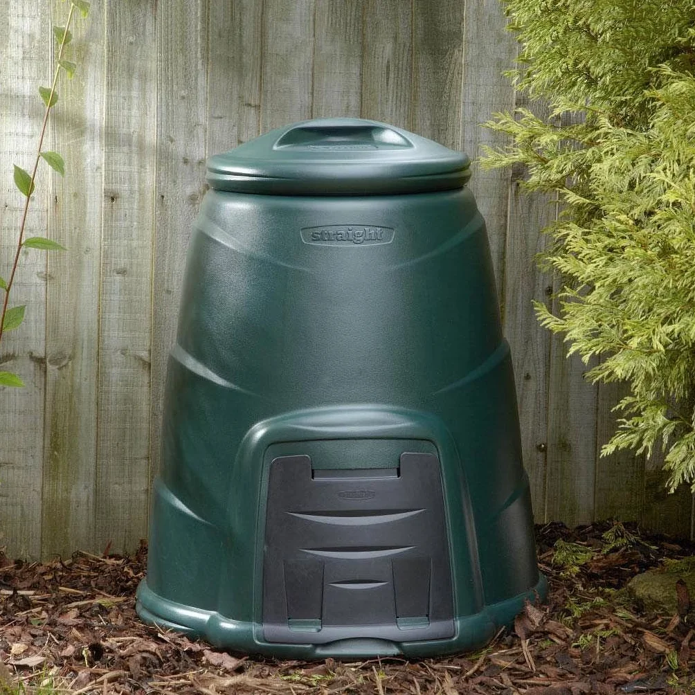 Convertitore di compostaggio da 330 litri, compostiera biologica da giardino, include piastra di base, verde