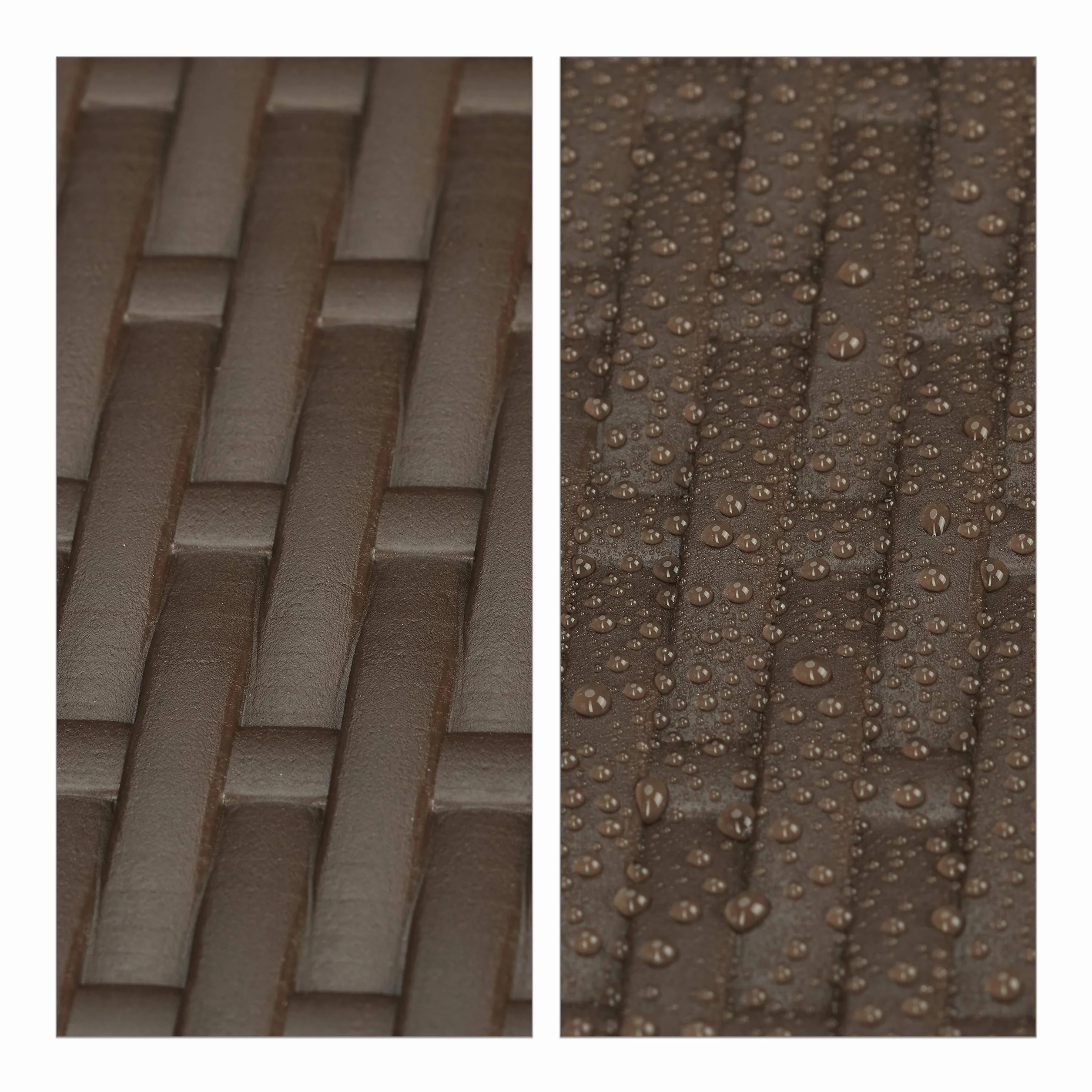 Relaxdays Tavolino Pieghevole da Balcone, Altezza Regolabile 59,5 x 36 cm, Marrone