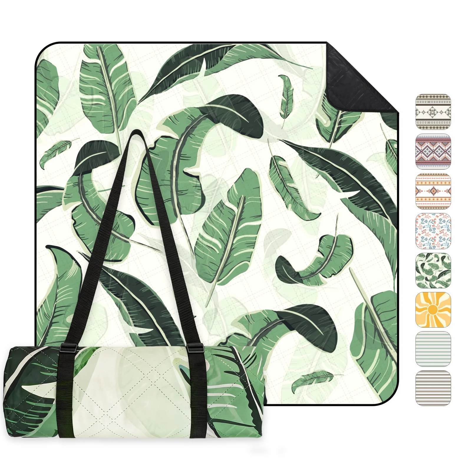 Sekey Coperta Picnic Impermeabile Grande 200x300 cm Antisabbia Imbottita PEVA per Picnic, Camping, Spiaggia