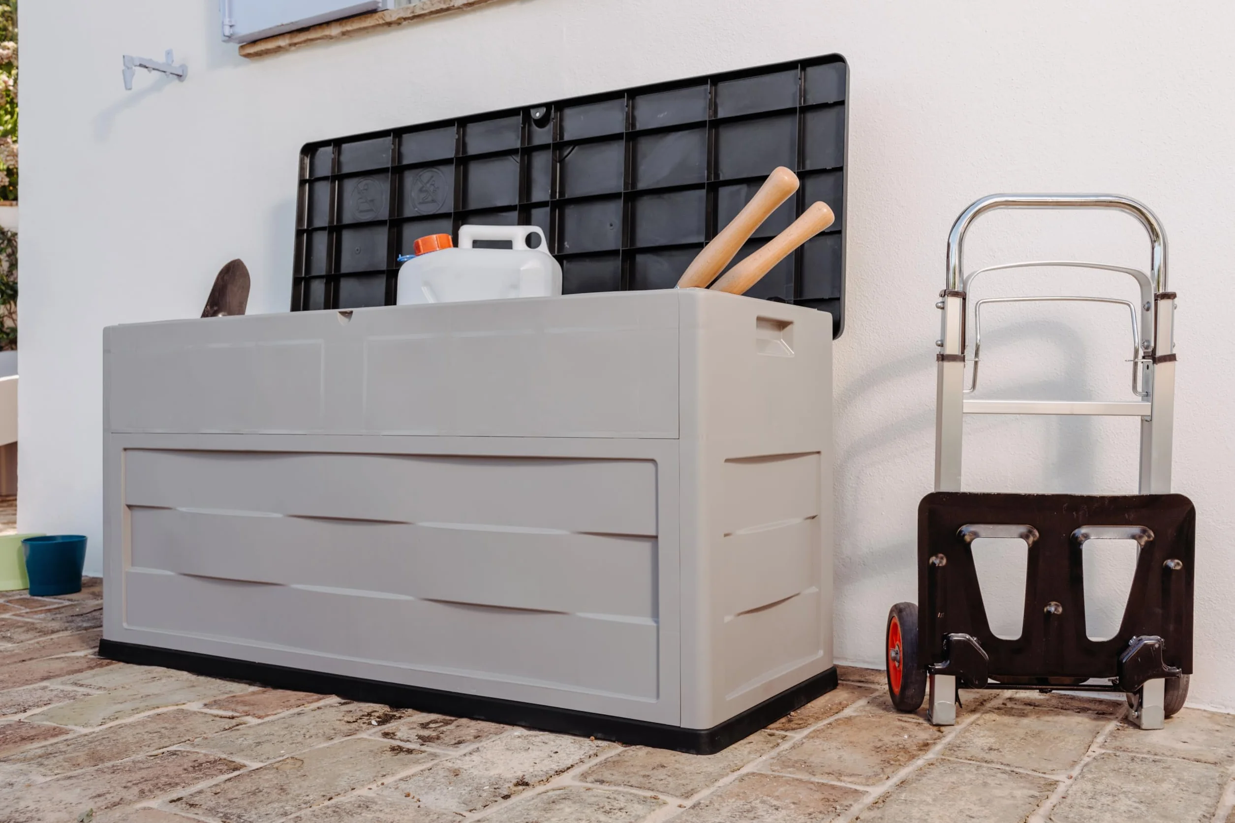 Toomax Ambition baule da giardino 320L portattrezzi 119x46x60h cm grigio tortora/nero UV