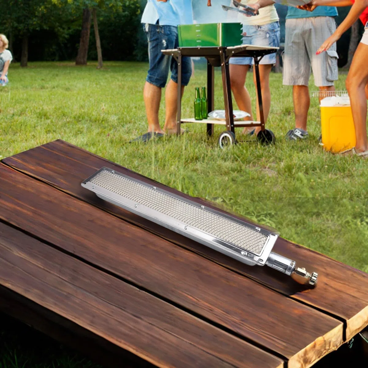 Bruciatore in ceramica a infrarossi per barbecue a gas 41x8 cm 53x9,5 cm