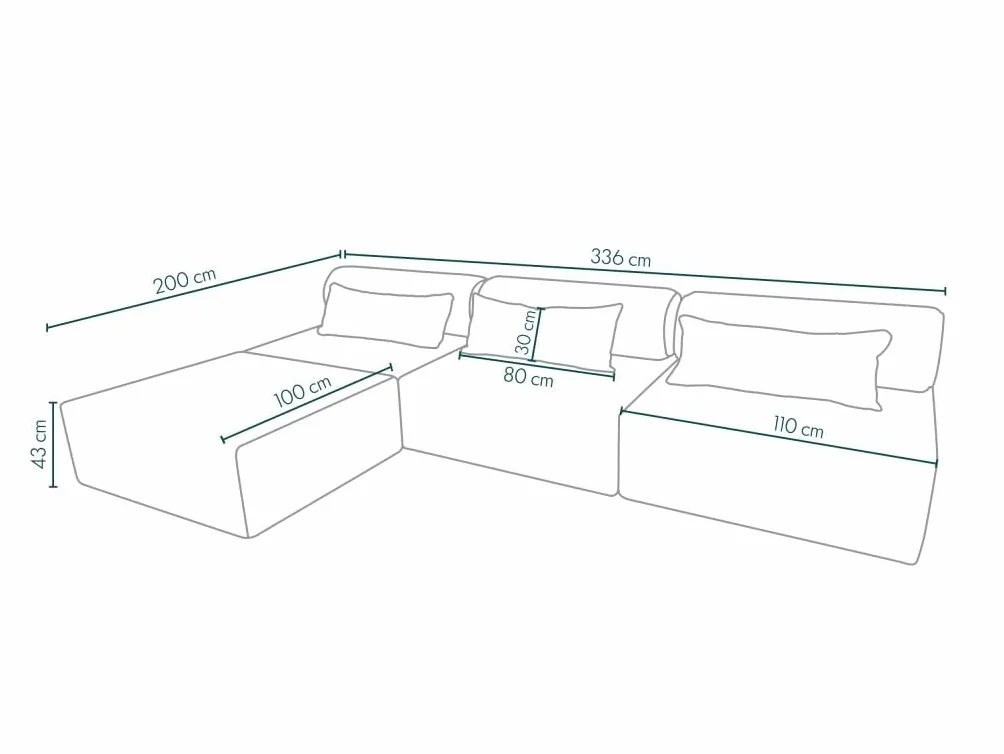 TRADA Divano da Esterno BALI M - Salottino da Giardino Esterno Resistenti alle Intemperie - Divanetti da Esterno Moderno per Giardino - Balcone e Terrazza - Grigio
