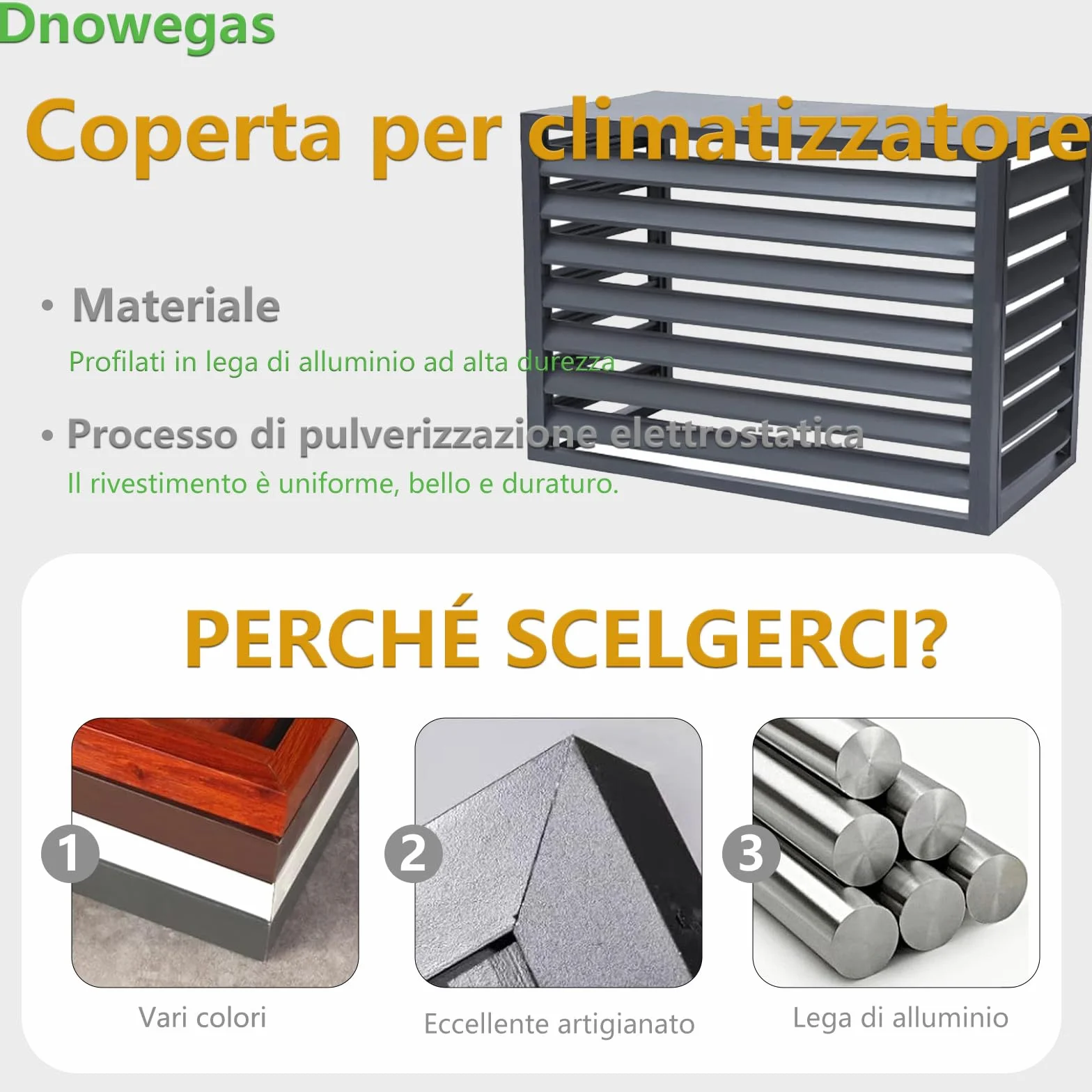 Dnowegas-Verniciatura Copertura pompa di calore da esterno Grigio Piano Sup 120×70×150(5P) Dissipazione Riduzione Rumore