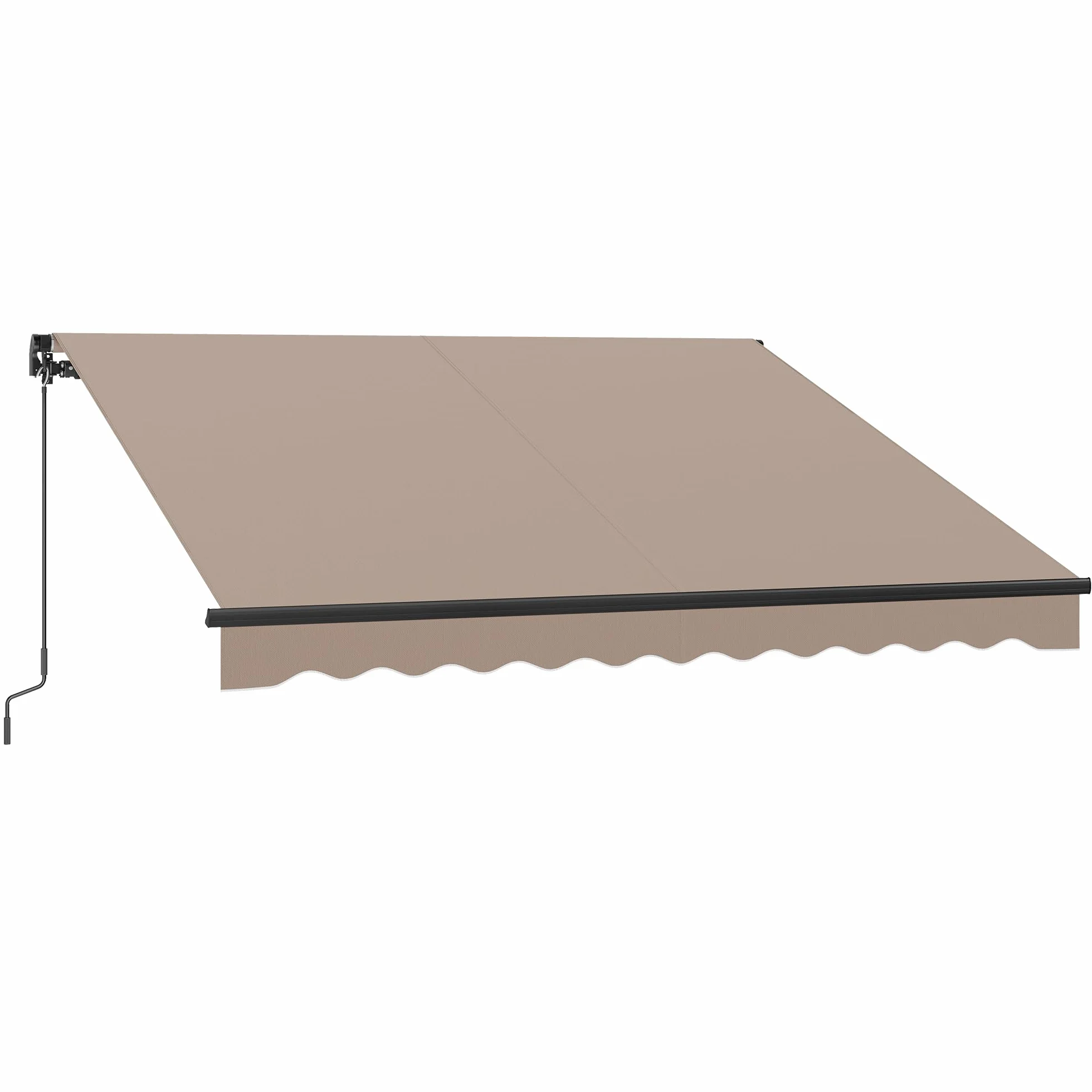 SONGMICS Tenda da Sole a Bracci Articolati 300 x 250 cm UPF 50+ Lega di Alluminio Marrone Giallastro