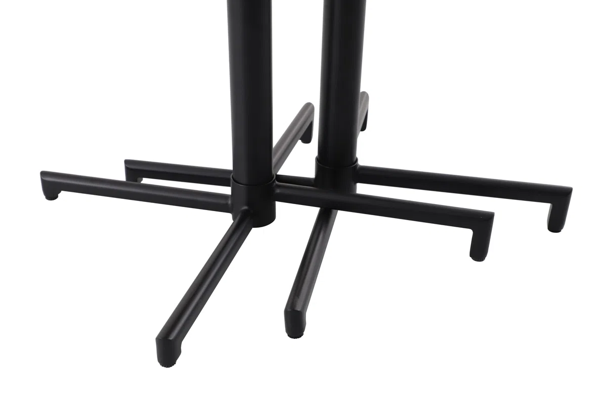 METRO Professional Tavolo da bistrot pieghevole Aveiro, acciaio, 70 x 70 cm, quadrato, grigio scuro