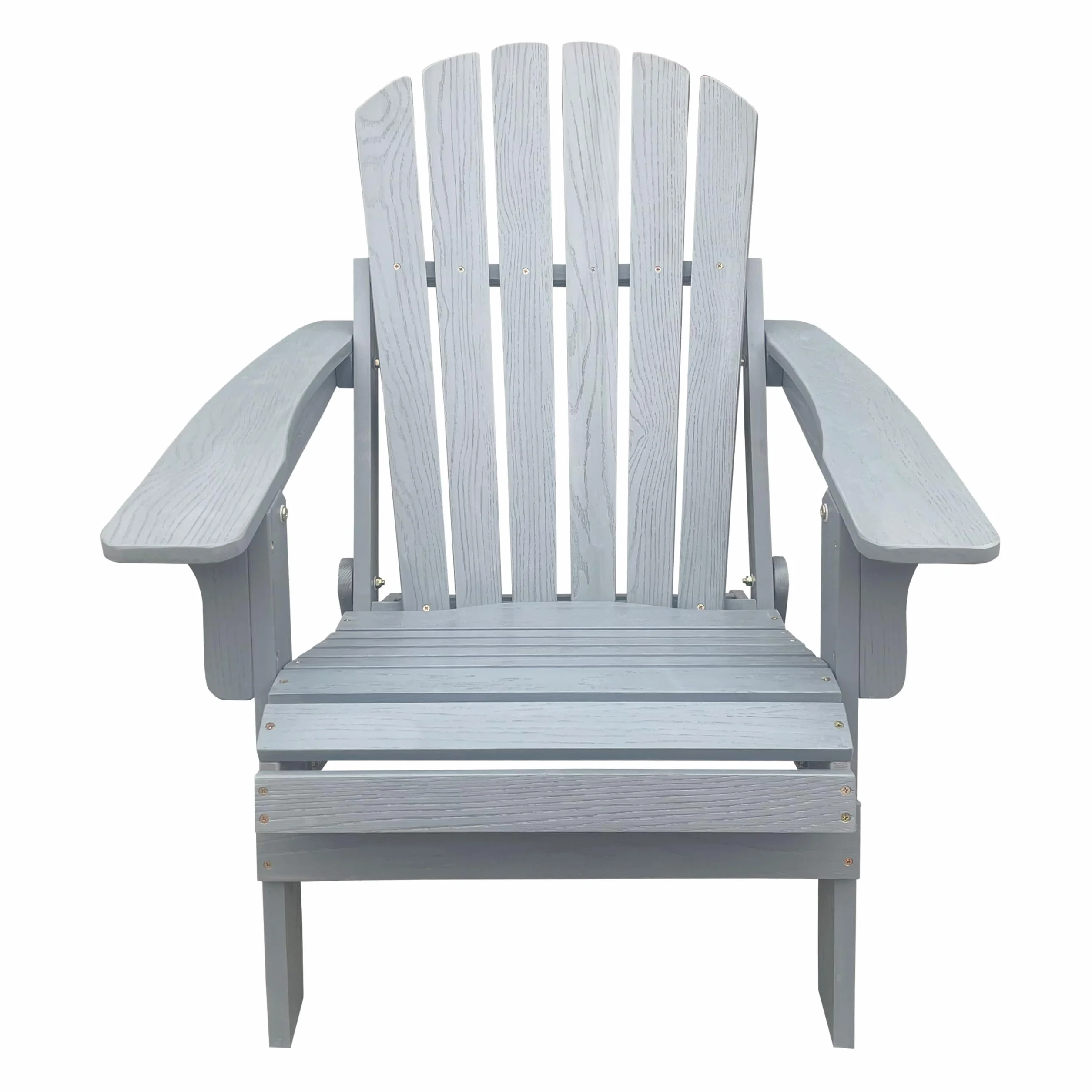 AXI Rosalie Sedia Adirondack in Legno, Pieghevole, color Grigia | Sdraio da Giardino / 100% Legno di Hemlock per 1 Persona con Braccioli e Schienale Alto | 75,5 x 86,5 x 85 cm