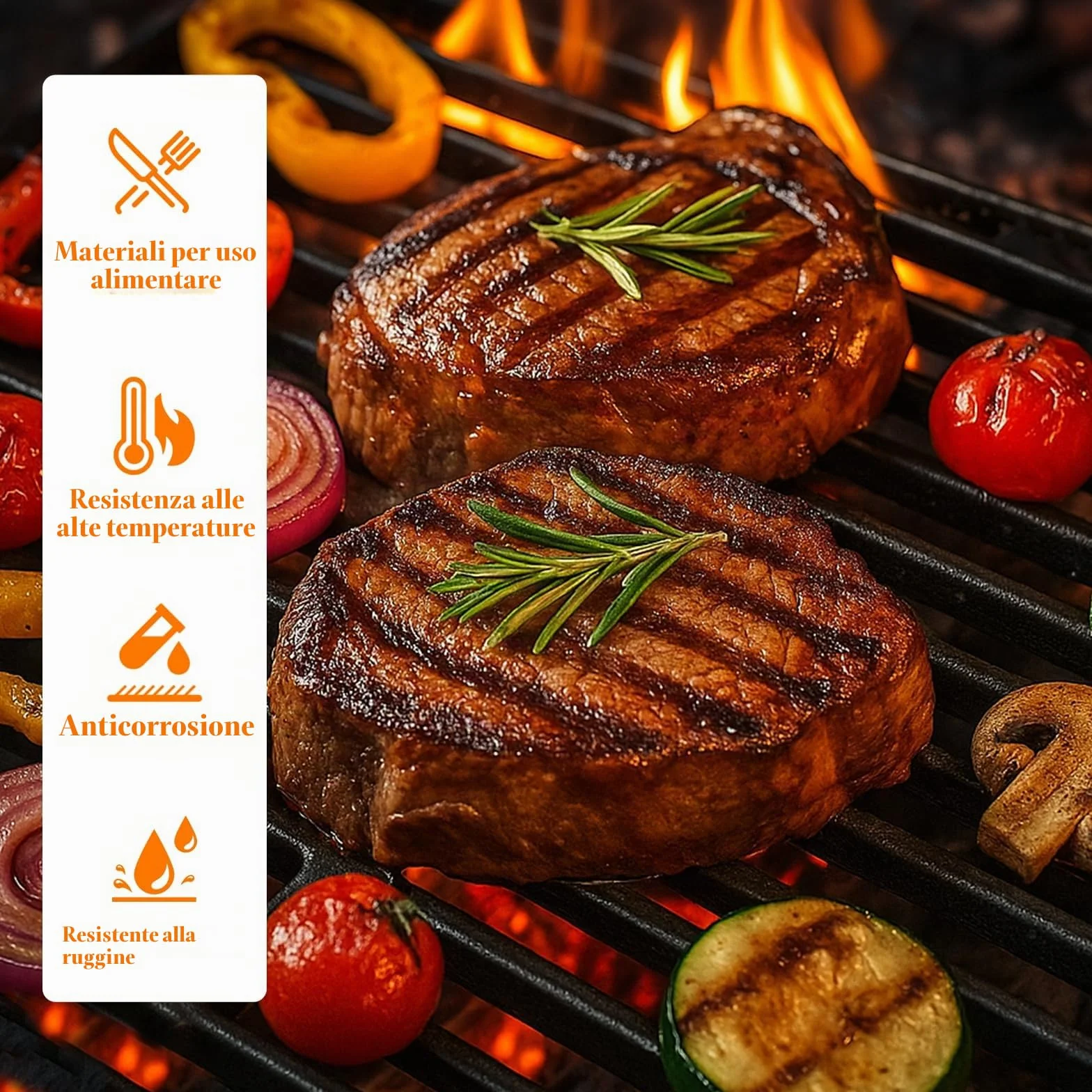 GFTIME Griglia in ghisa, 43 x 63 cm, per Enders Boston Pro 3, Enders Monroe Pro 3, Charbroil, Barbecook Siesta 310, Landmann Triton 3 & 4, Proficook PC-GG 1058/1059