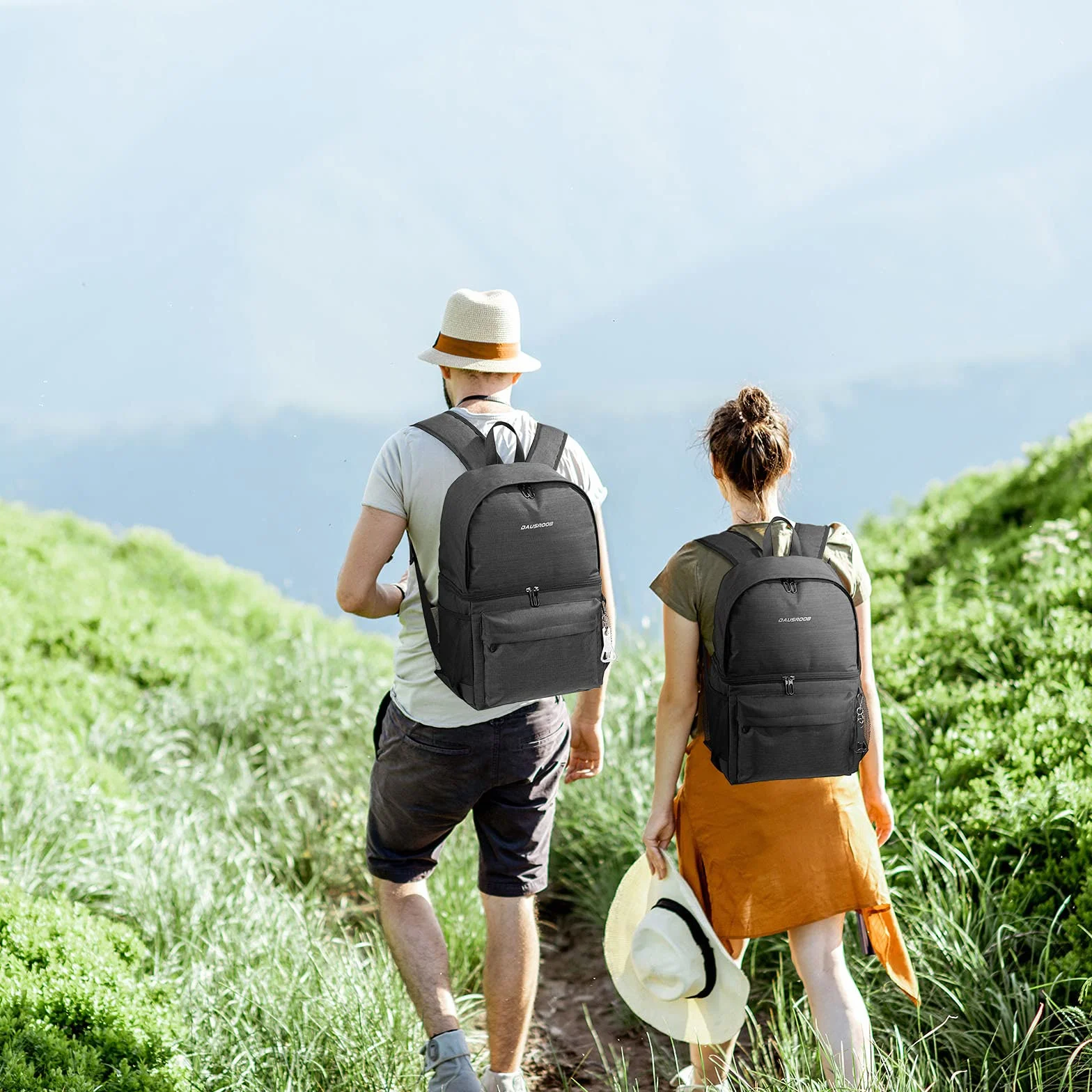 Zaino termico 27 l 2 in 1 grande borsa termica a prova di perdite con scomparto termico per picnic spiaggia escursioni lavoro gite in famiglia 24 lattine