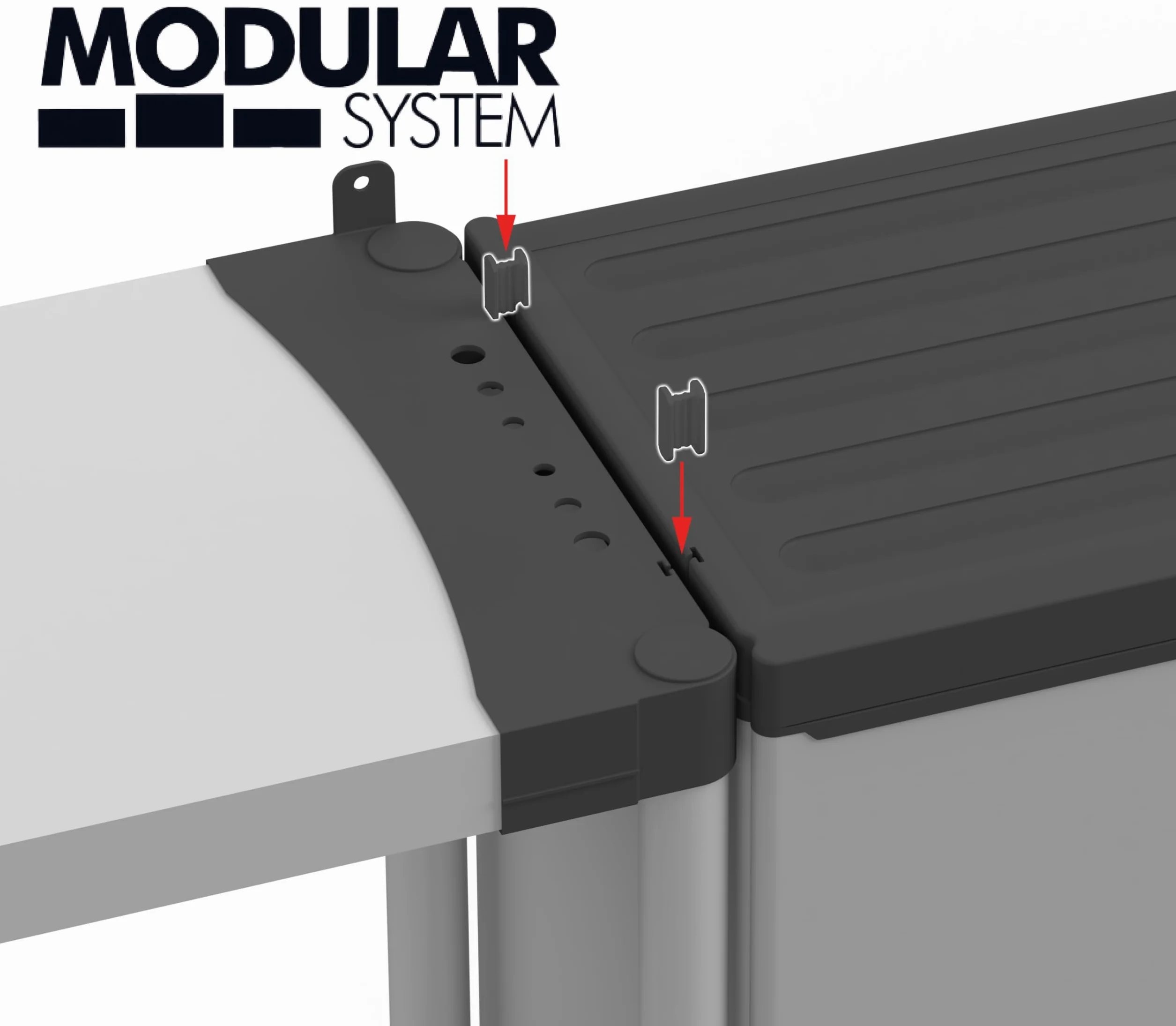 Mongardi: Armadietto in resina di PVC e PP, 1 Anta, 1 Ripiano, Facile da Montare, Modular System, Resistente, Adatto ad ambienti Interni ed Esterni, 34L x 40P x 85H cm, Grigio e Nero