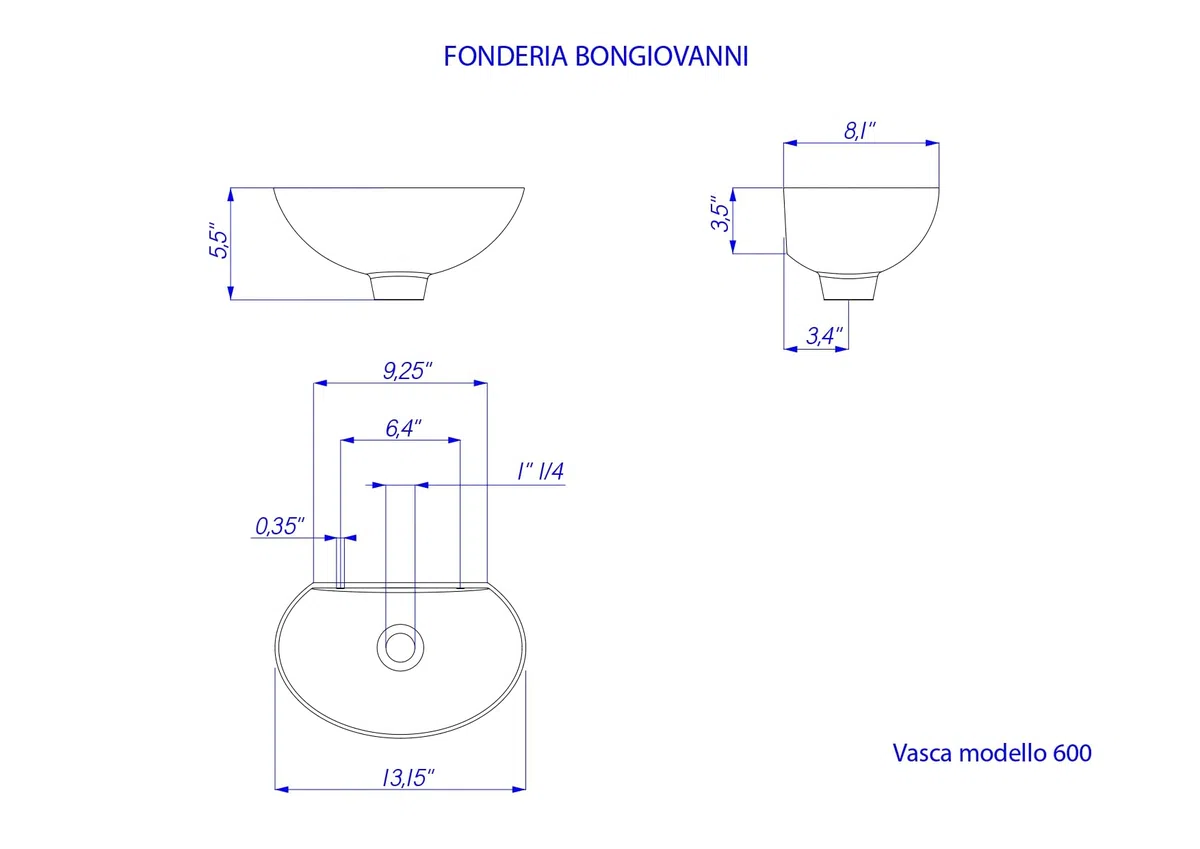 Fonderia Bongiovanni Fontanella da giardino esterno Modello 600 195C con Rubinetto in Ottone Cromato