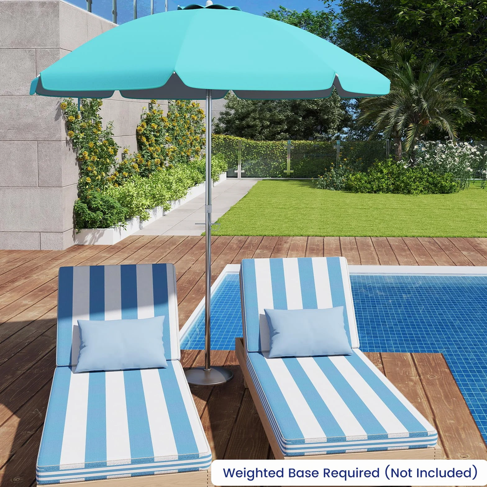 KOMFOTTEU Ombrellone da Spiaggia 200cm UV50+ Pieghevole Leggero con Borsa