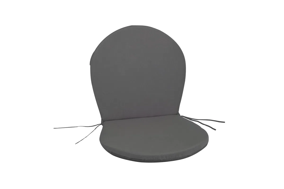 Cuscini da Esterno per Sedia Ronda emu, Set di 2, Grigio Antracite, Tessuto Acrilico Dralon, 96x46 cm, Made in Italy