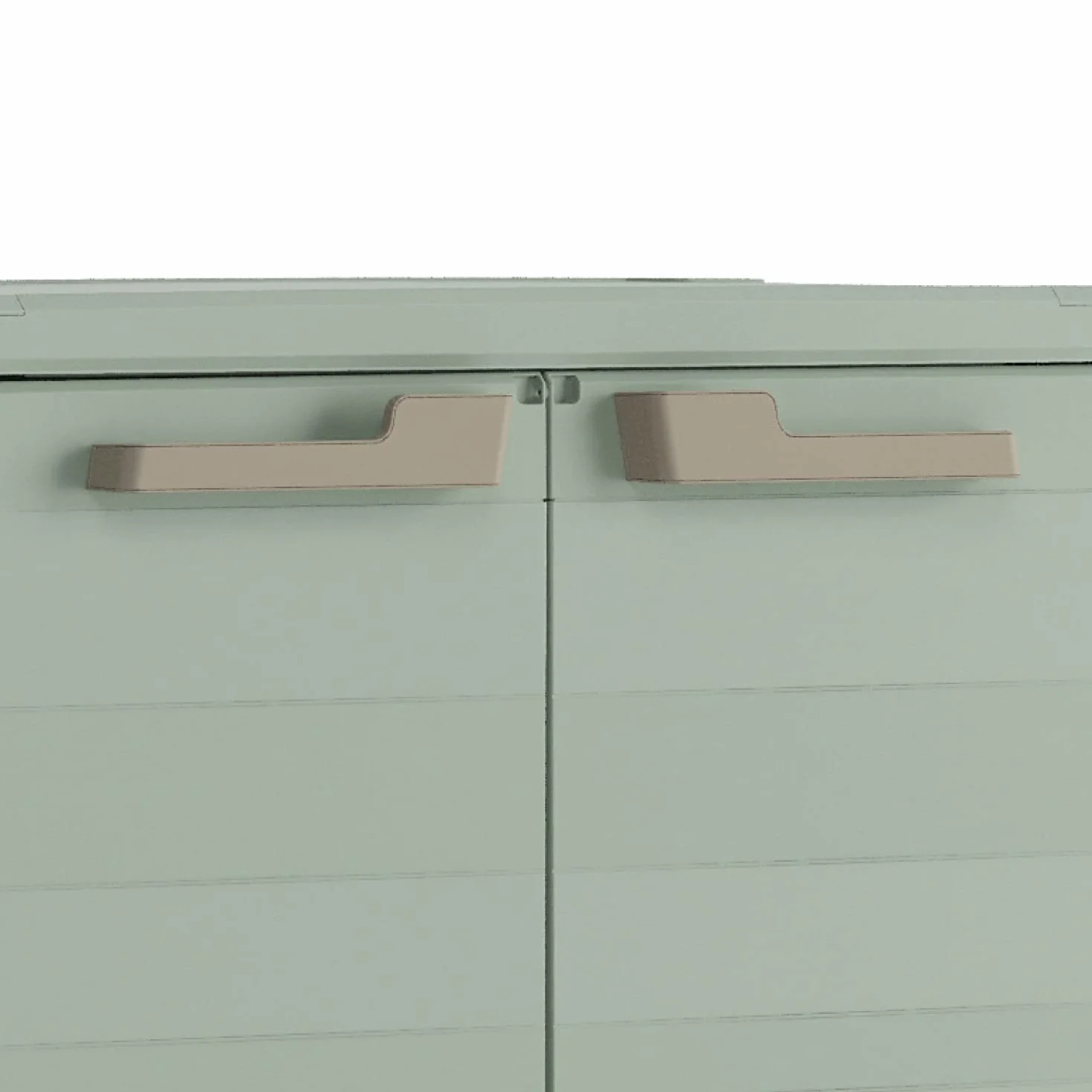 Keter Armadio 2 Ripiani Regolabili Realizzato In Resina Planet Outdoor Basso, Verde, 80 x 44 x 100 cm