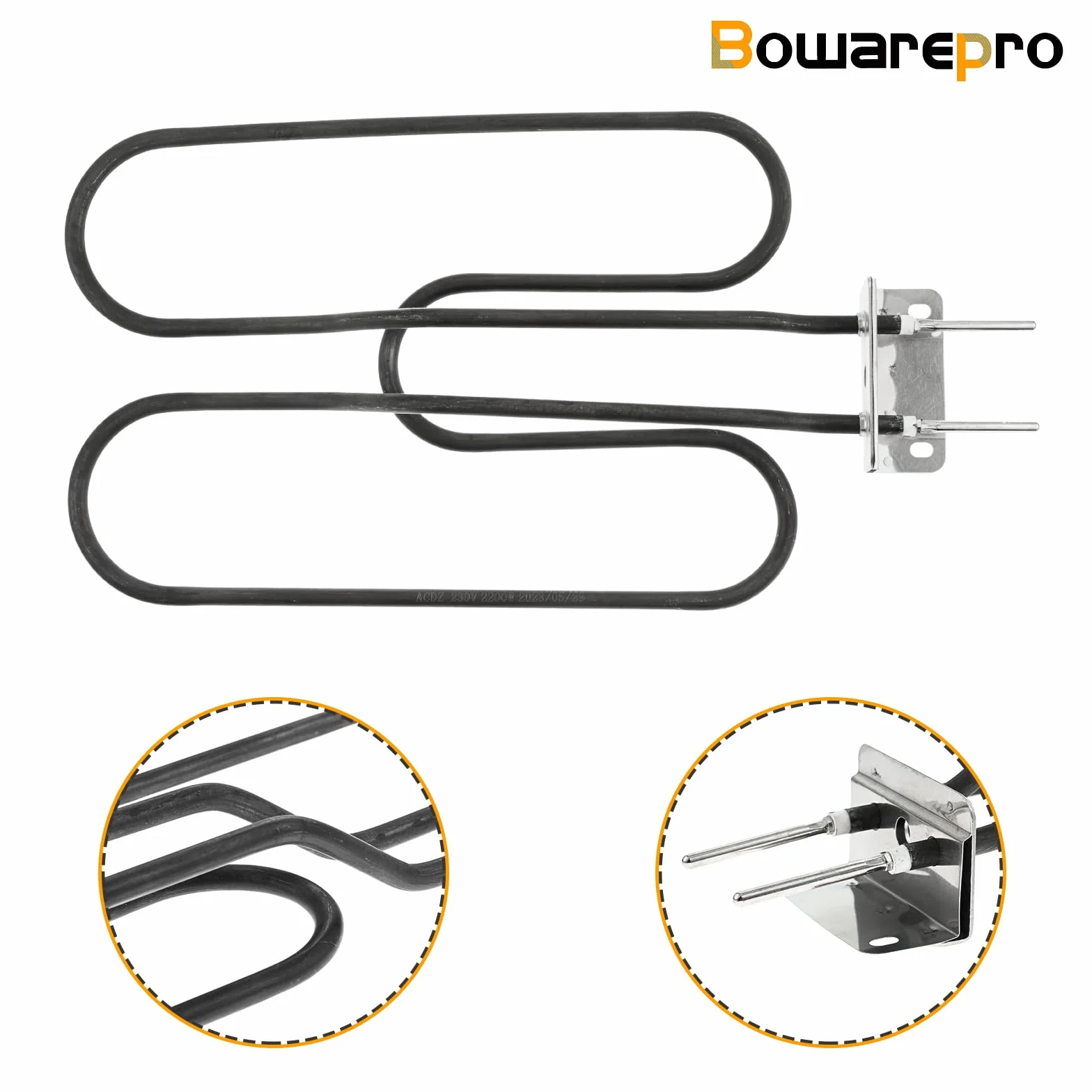 66631/65621 - Elementi riscaldanti per barbecue elettrico Weber, compatibile con Weber Q140, Q1400, elementi riscaldanti per barbecue Weber, spirale riscaldante in acciaio inox, 230 V, 2200