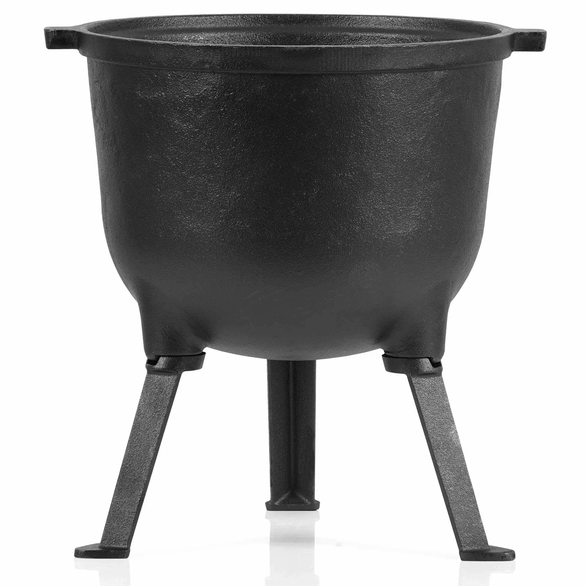 BBQ-Toro Wizard Cauldron | Pentola di cottura in ghisa | Pentola in ghisa con tre gambe, coperchio, staffa e viti di bloccaggio | Calderone per streghe (4 litro)