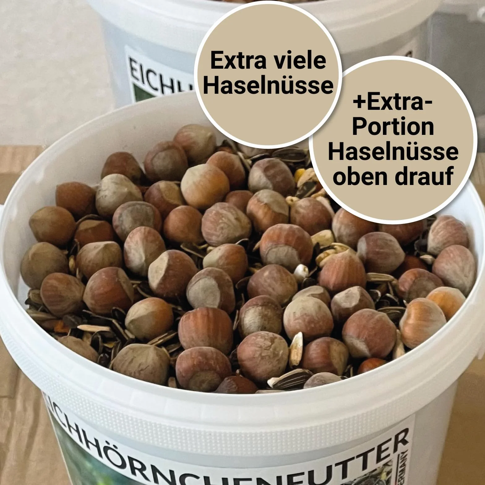 Cibo per scoiattoli 2,2 kg, miscela naturale e completa per tutto l’anno con extra porzione di nocciole – adatto anche per scoiattoli striati