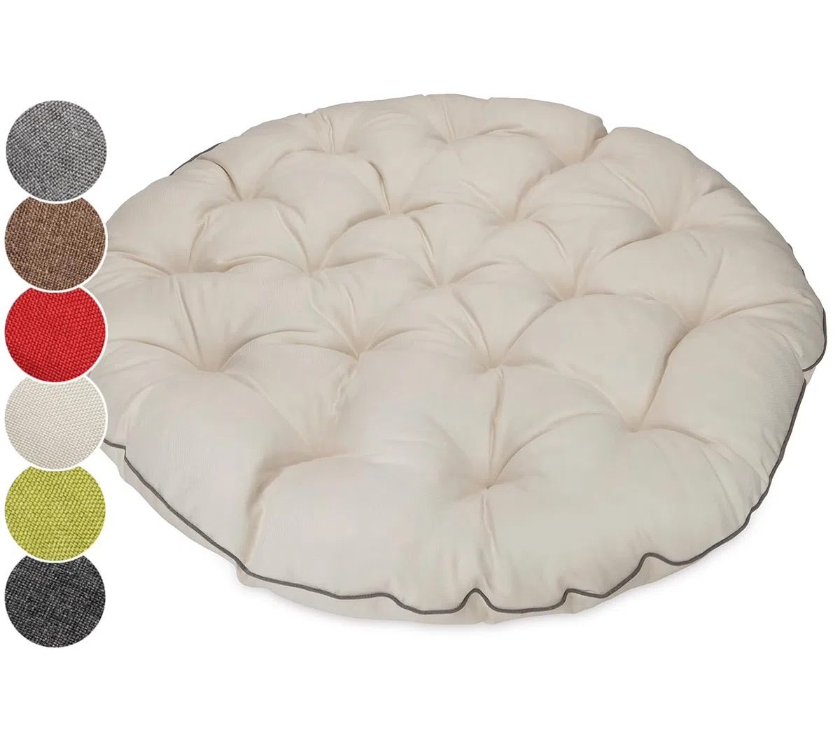 Cuscino Papasan Rotondo Ø 120 cm Impermeabile Resistente UV per Poltrona Rattan e Sedia Sospesa