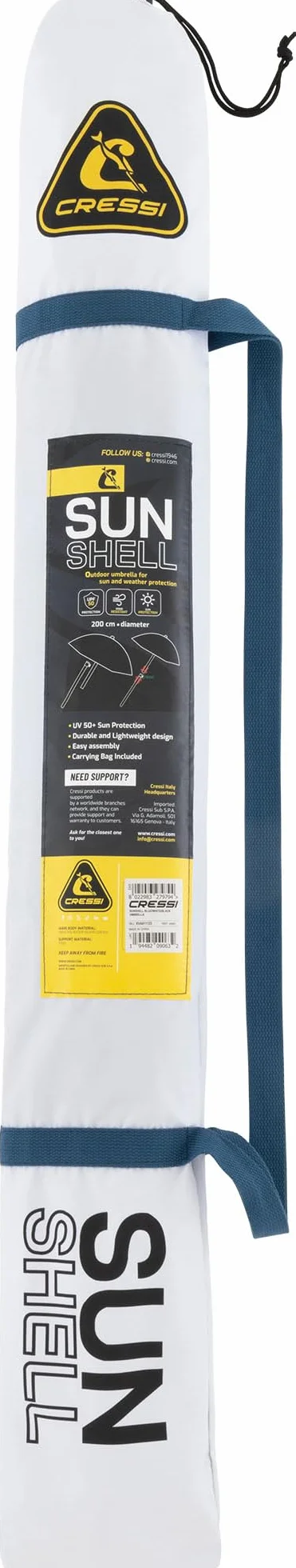 CRESSI Sunshell Umbrella Parasol Ombrellone da Esterno Leggero Portatile