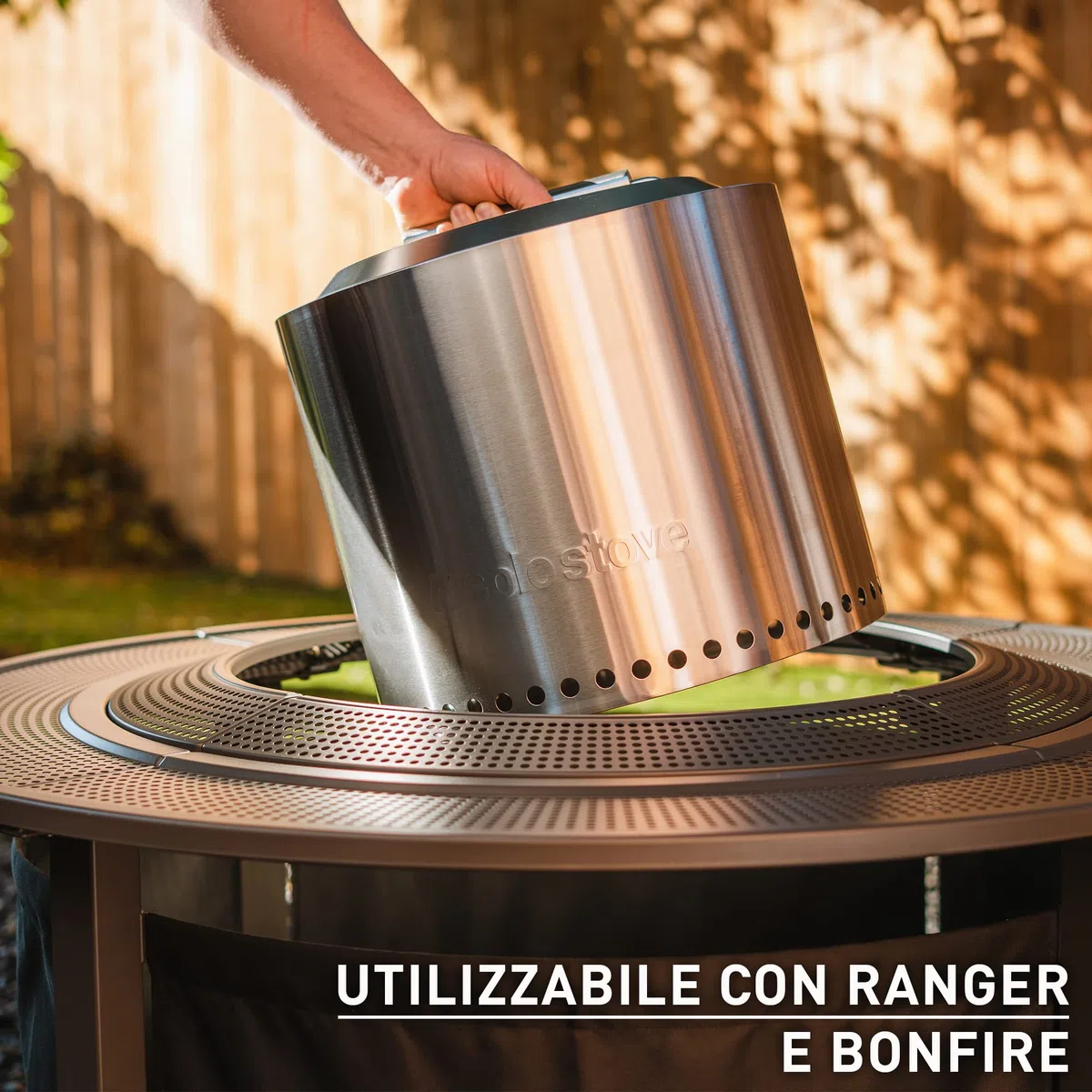 Solo Stove Tavolo Surround per braciere, piccolo | Rialzo per bracieri a legna Ranger e Bonfire, acciaio verniciato a polvere/Tessuto per esterni resistente ai raggi UV, dimensioni (hxd): 51 x 107 cm