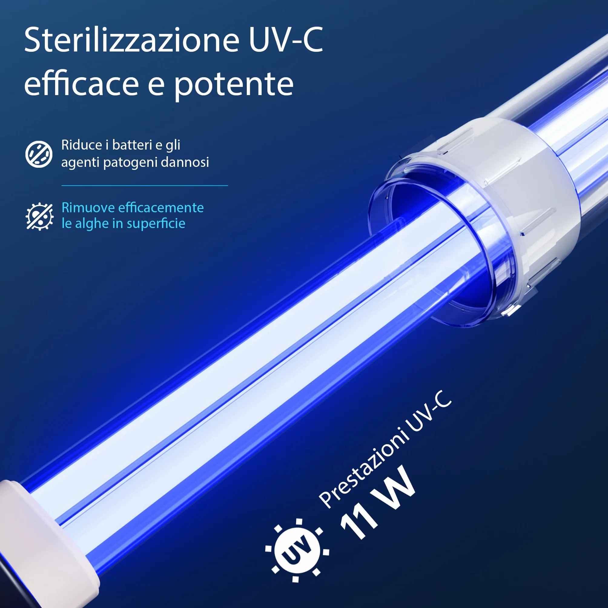 SunSun CPF-2500 Filtro a pressione per laghetto con lampada UVC 11 W 6.000 l/h, Chiarificatore integrato