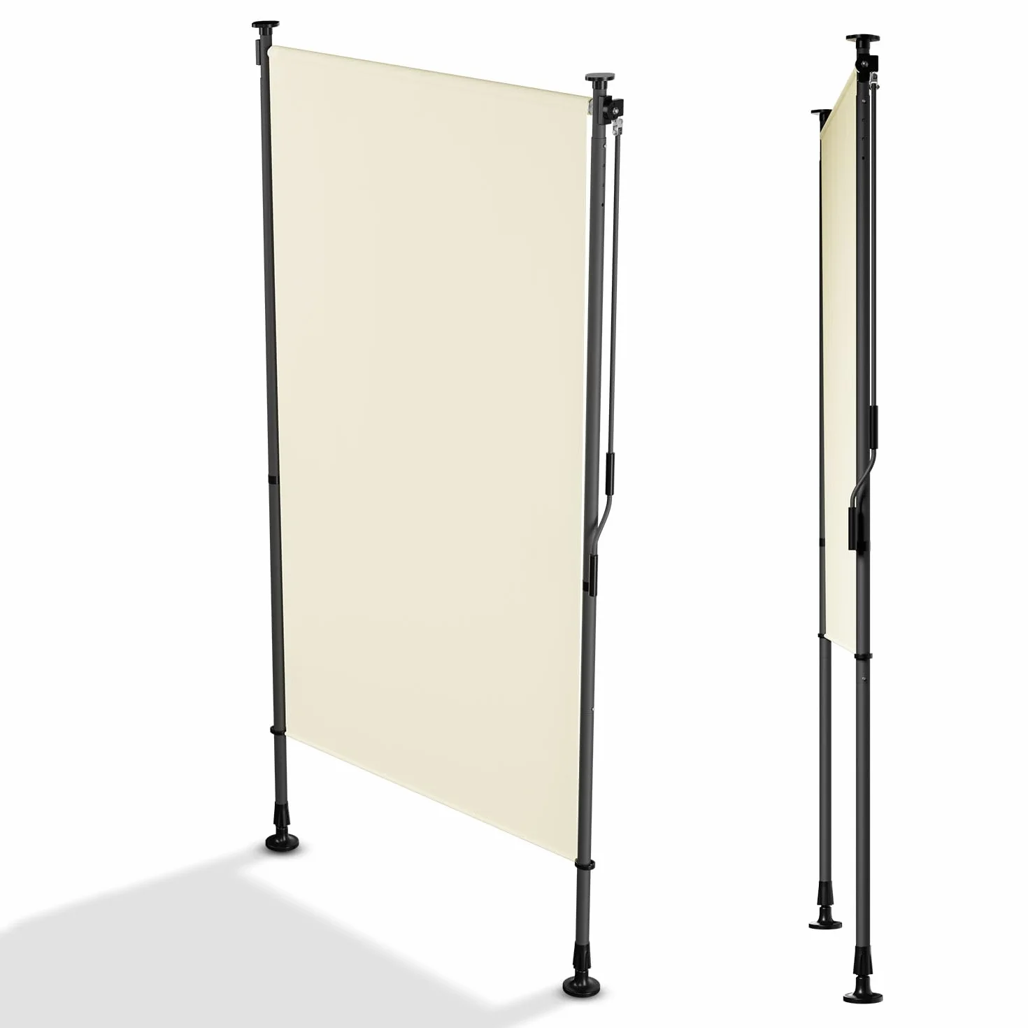 Juskys Tenda Verticale Barbados 100x310 cm - Tenda a pinza estensibile, protezione solare, resistente UV, idrorepellente Beige