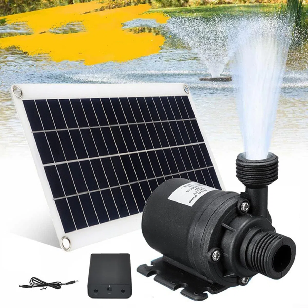 HpLive 50 W, 800 l/h, fontana solare, a basso rumore, a cascata, per stagno, piscina, acquario