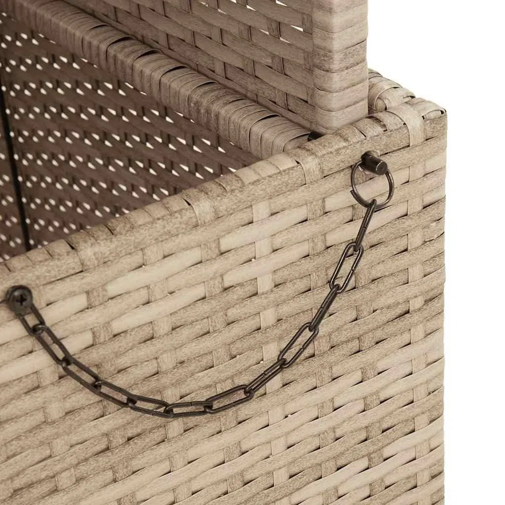 Tavolo da Giardino Beige 110x110x71cm Polyrattan Legno Acacia vidaXL