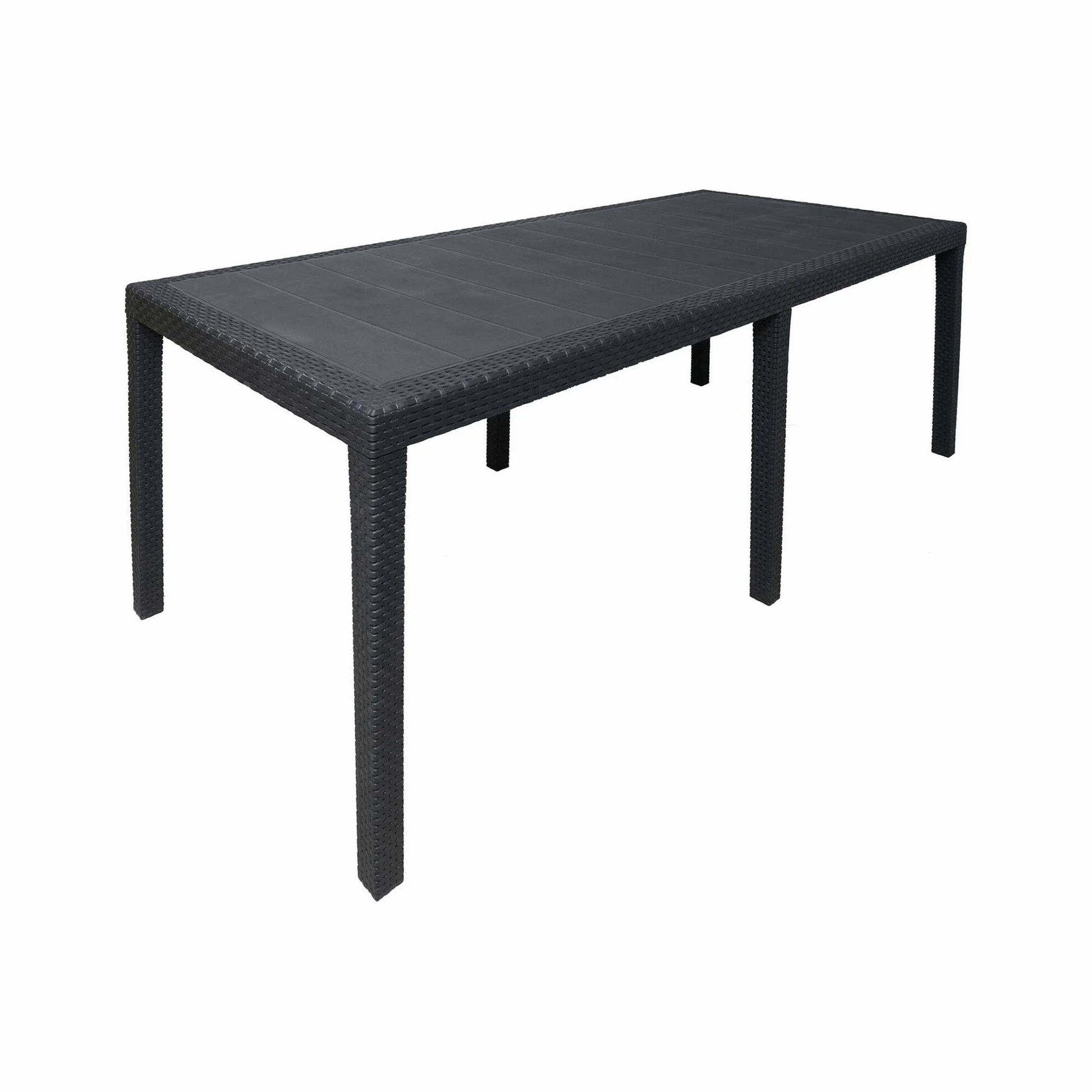Tavolo da esterno Roma Ripiano rettangolare allungabile da pranzo 150/220x90h72 cm Antracite