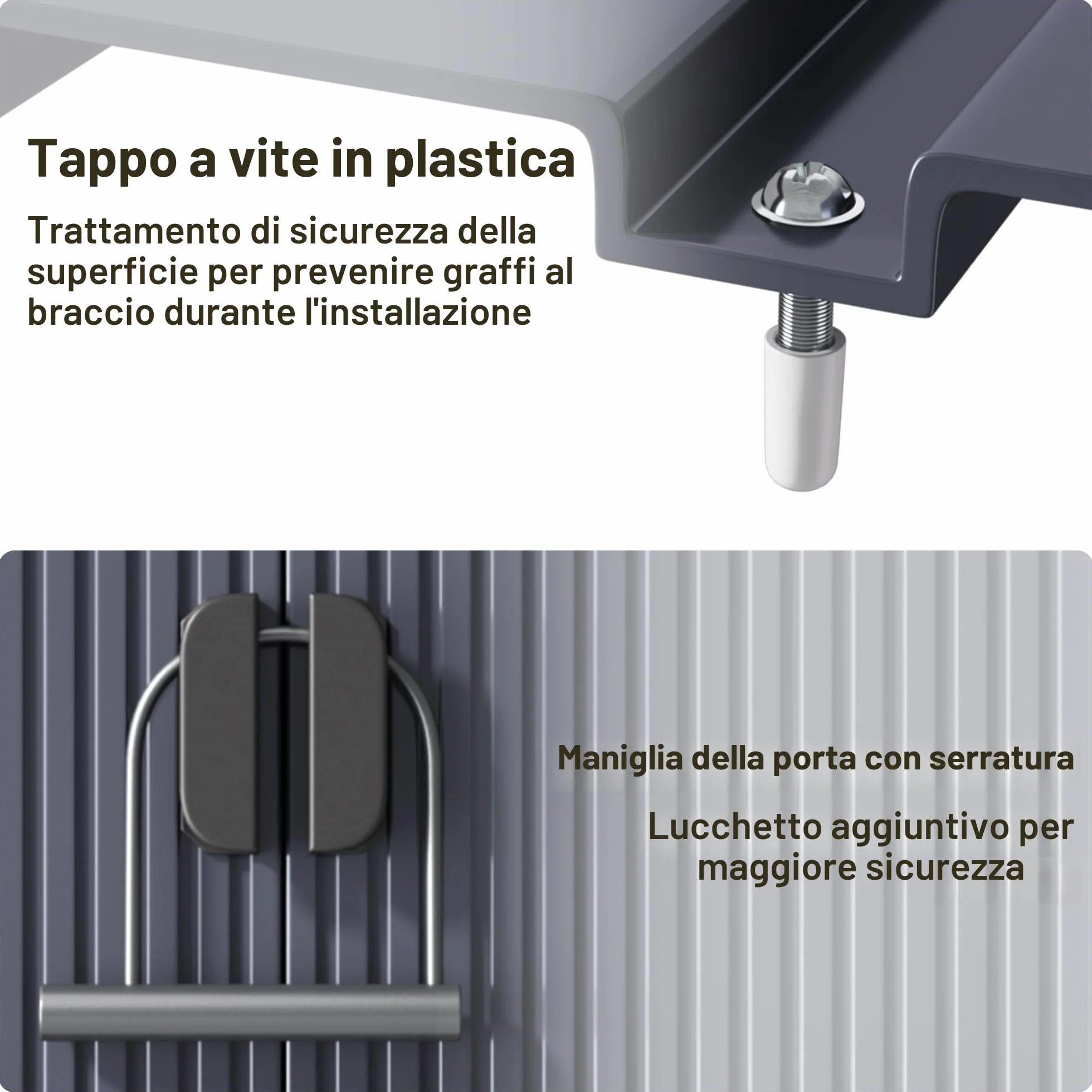 Xbro Casetta da Giardino in Metallo 2.11m² con Tetto Spiovente e Porta Scorrevole 183x109x182 cm
