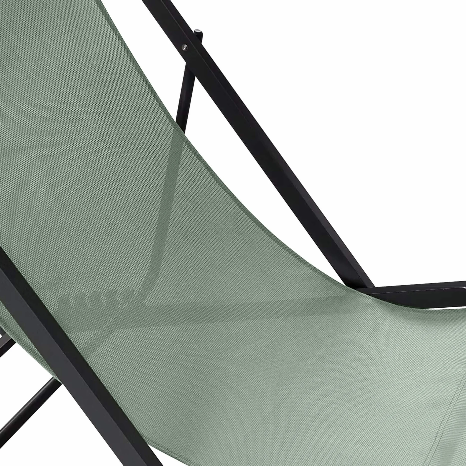 Rebecca Mobili Sdraio da Campeggio, Sedia a Sdraio Pieghevole, Verde Grigio Scuro, Alluminio Poliestere, Schienale Reclinabile, Salvaspazio - Misure HxLxP: 93 x 58 x 92 cm - Art. RE7145