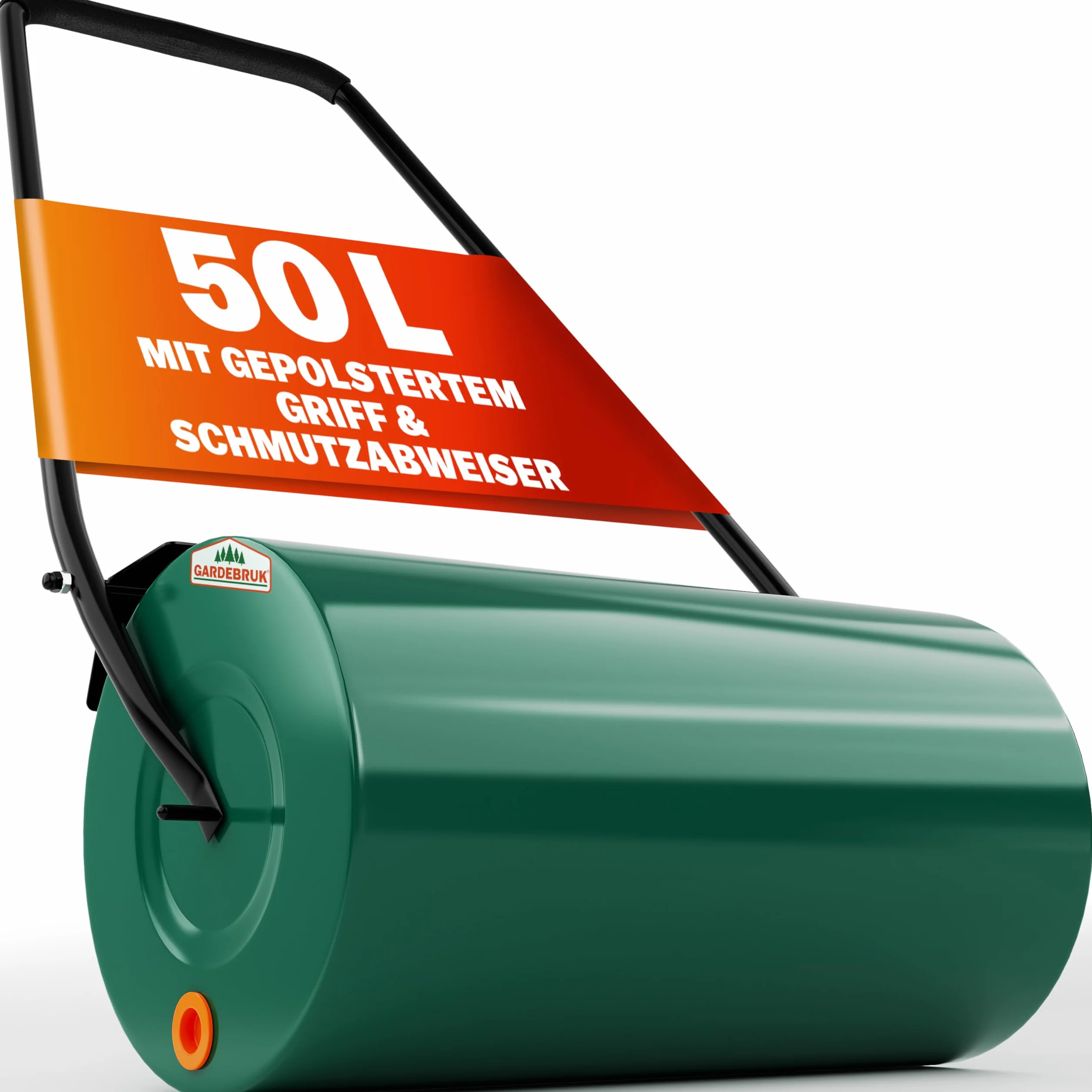 Gardebruk Rullo da Giardino 60 cm Ø32 Capacità 50 L Apertura Laterale Livellare Prato