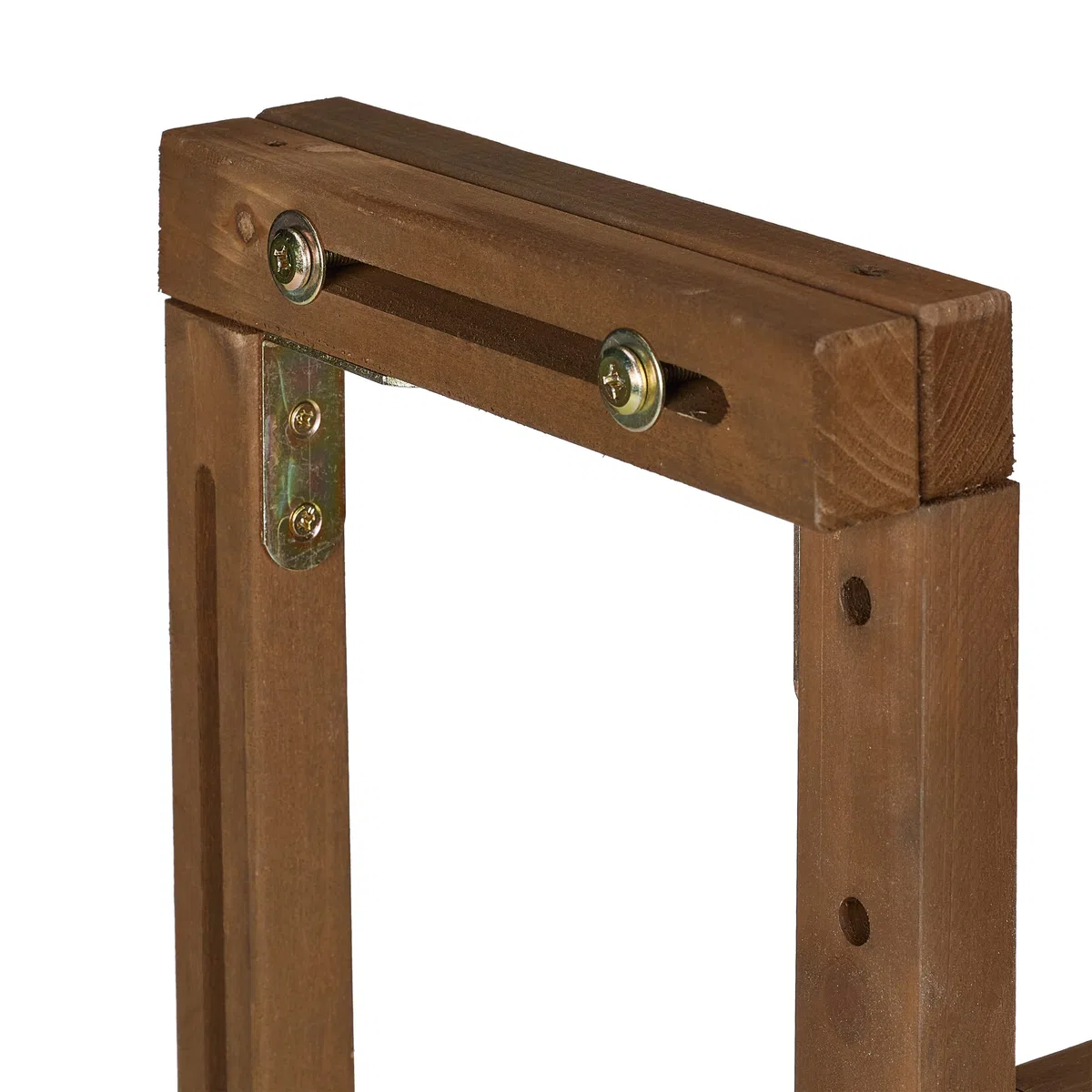 Relaxdays Tavolino Pieghevole da Balcone Regolabile in Altezza HxL 60x45 cm Marrone Scuro