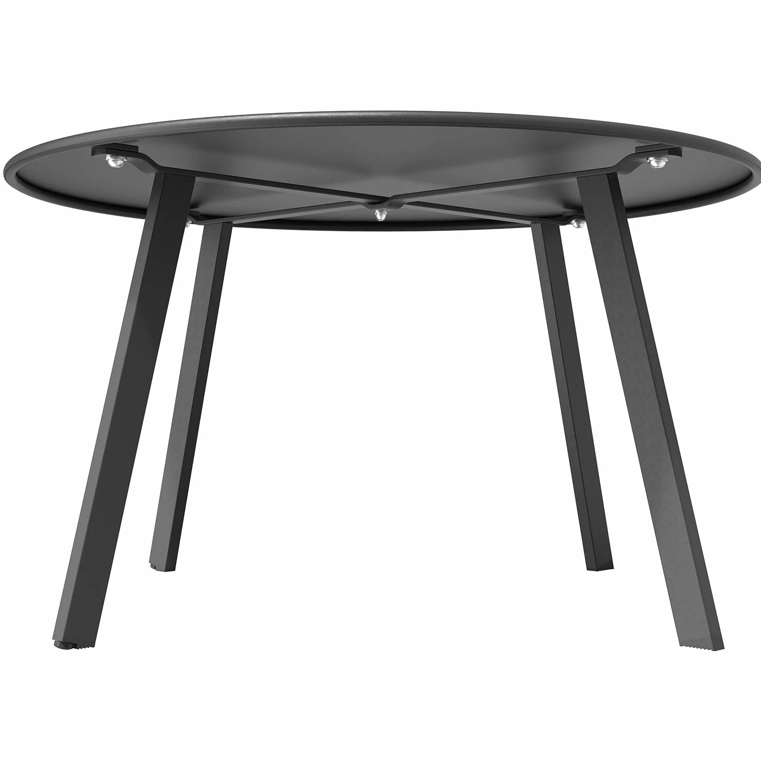 Tavolino rotondo da esterni Grand patio 70x70 cm nero leggero