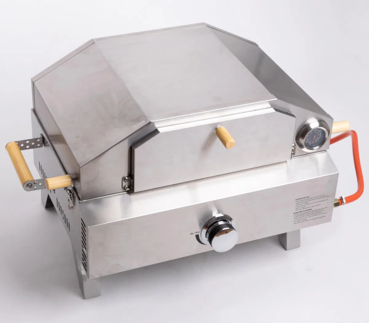 Forno Griglia per Barbecue a Gas 2 in 1, Forno per Pizza in Acciaio Inossidabile