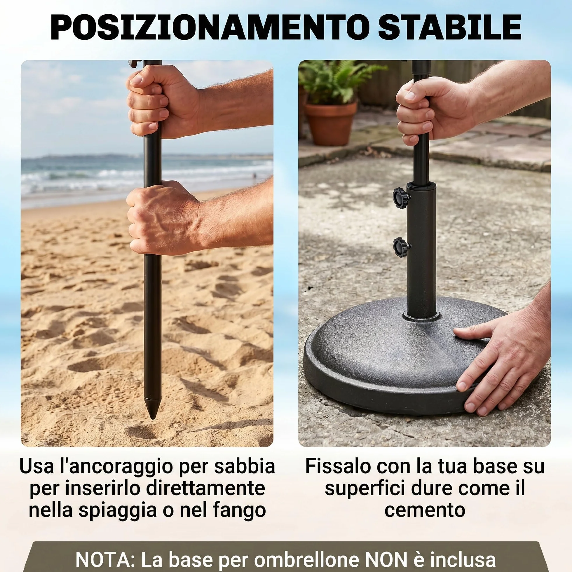 Outsunny Ombrellone da Giardino 2x1,3m Inclinabile con Bordi Arruffati, 4 Stecche in Alluminio e Poliestere 160g/m²