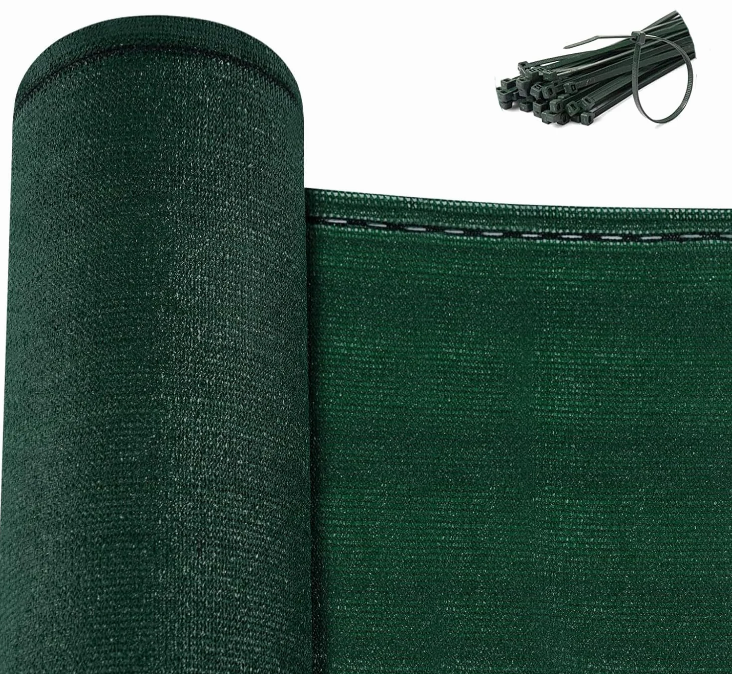 WOLTU Rete Ombreggiante 1,2x25 m, Frangivista per Recinzione Giardino, Telo Frangivento da Esterno, con Occhielli e Fascette, Resistente alle Intemperie, per Balcone, in HDPE 180g/m², Verde