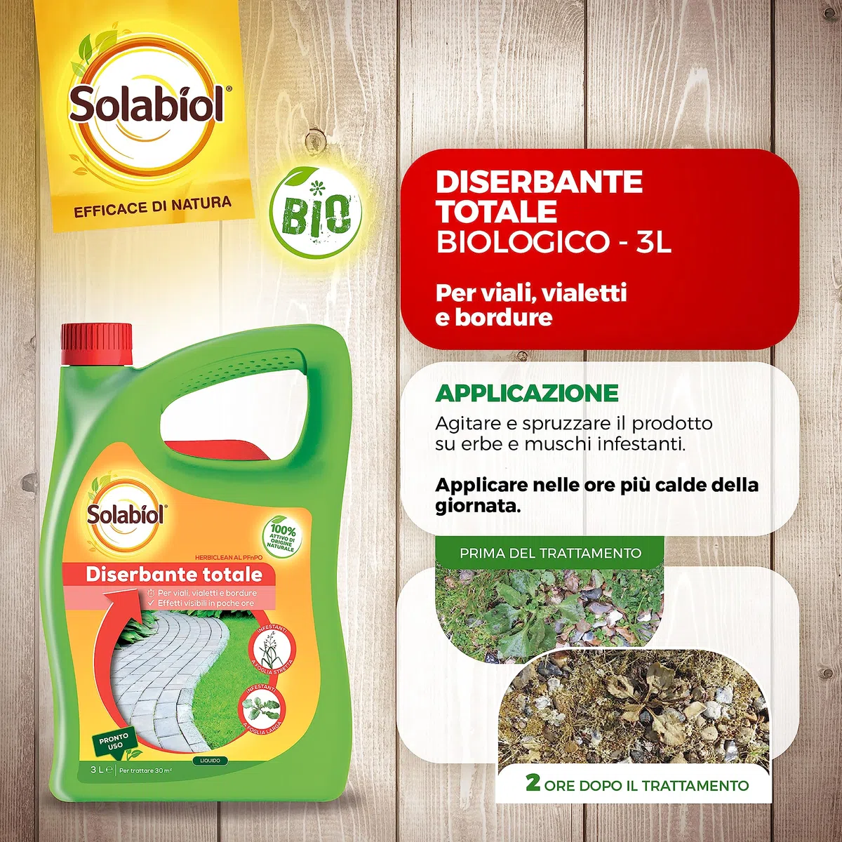 Solabiol Herbiclean PFnPO Diserbante Biologico 3L Alternativa al glifosate