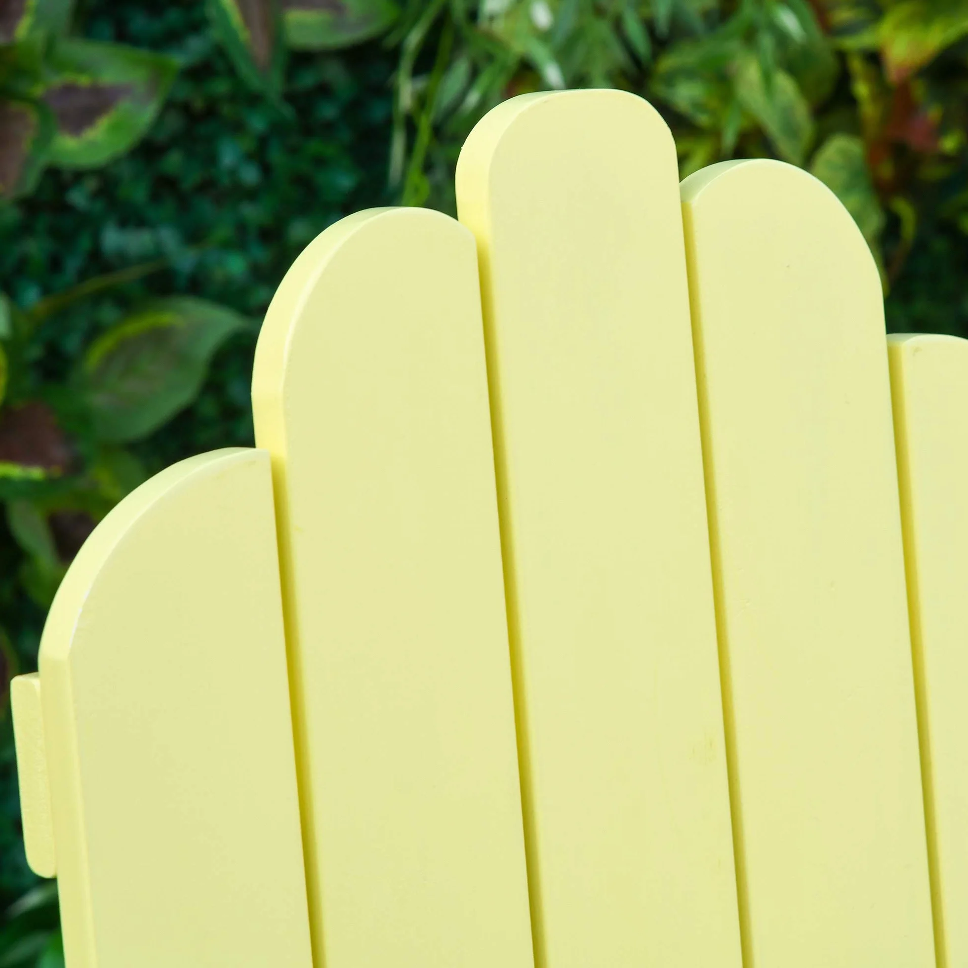 Outsunny Sedia per Bambini da Giardino Adirondack in Legno di Pino Verde