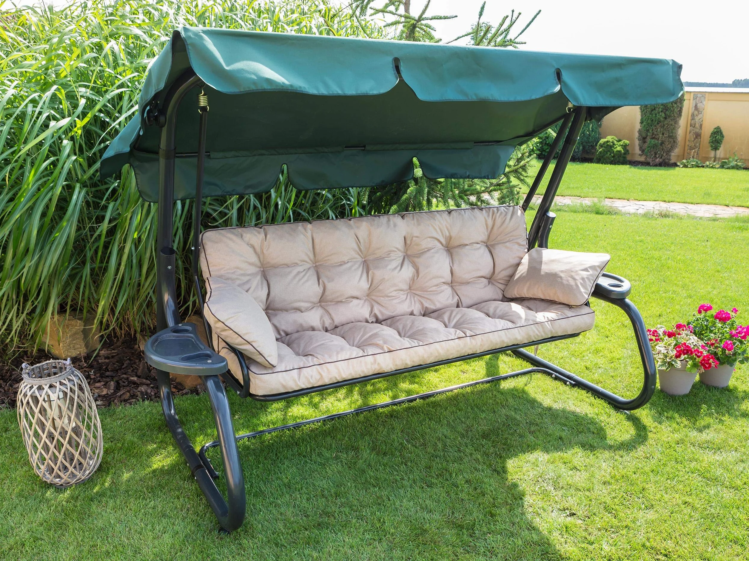 Cuscino per dondolo da giardino Hollywood con schienale, larghezza della seduta 180 cm