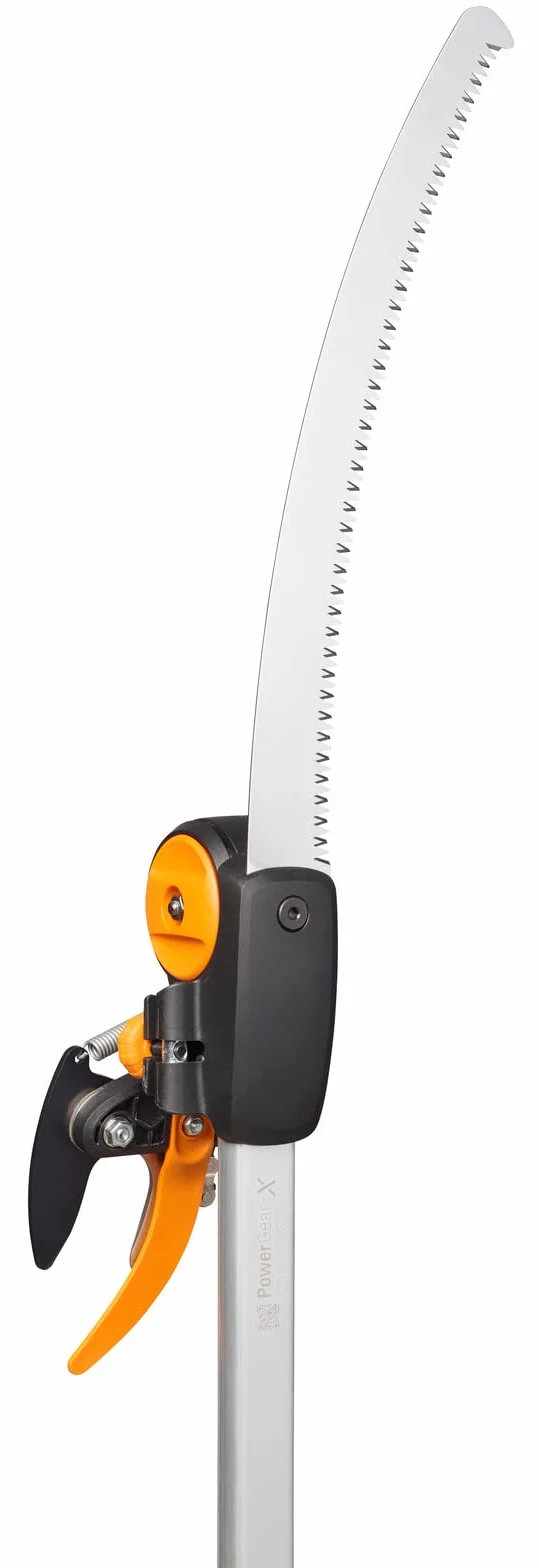 Fiskars Set Svettatoio Telescopico Bypass, Lama Acciaio, Manico Alluminio, 2,4-4 m, UPX86, Seghetto Acciaio Temprato 46 cm